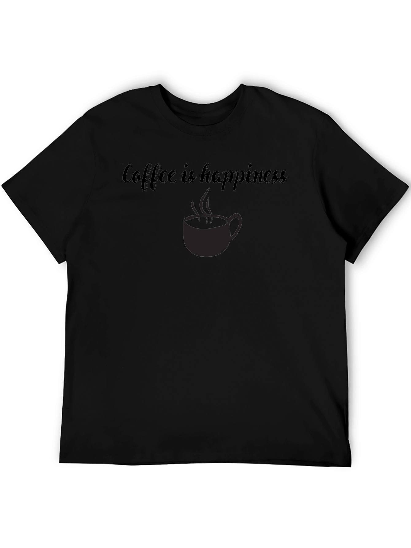 Coffee is Happiness Black Graphic Tee