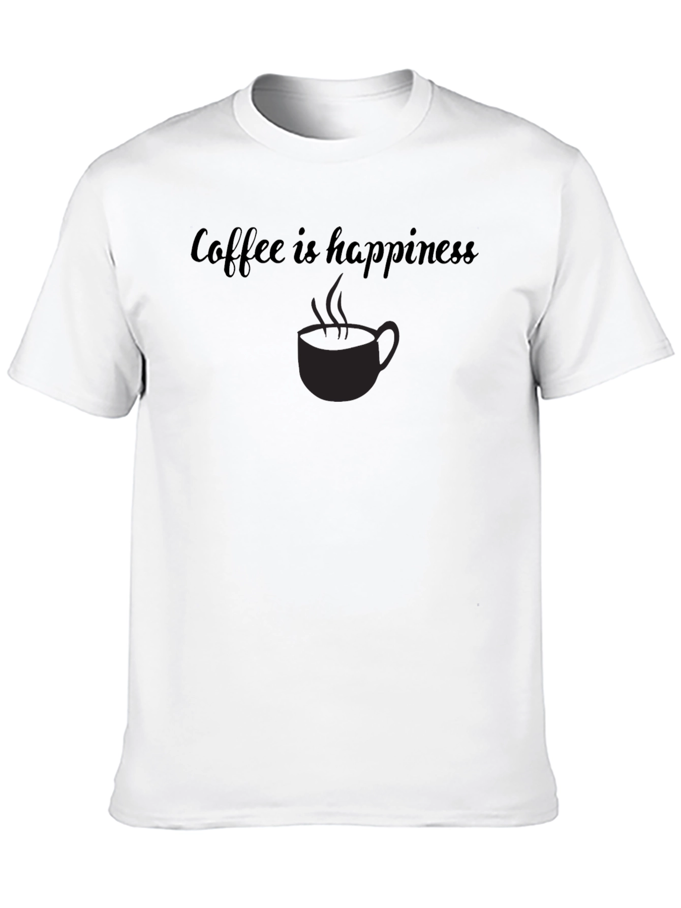 Coffee is Happiness Black Graphic Tee
