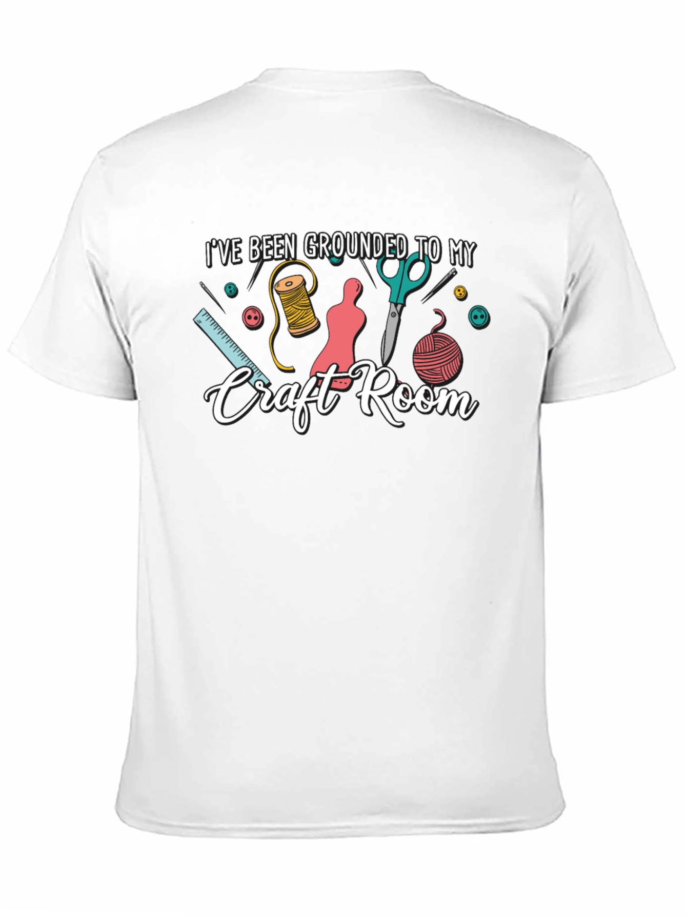 Grounded to My Craft Room Black T-Shirt