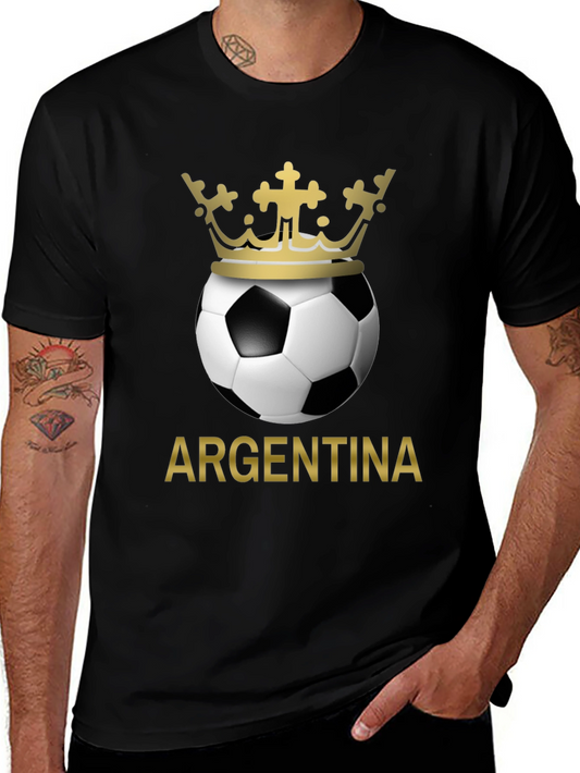 Argentina Soccer Ball Crown T-Shirt