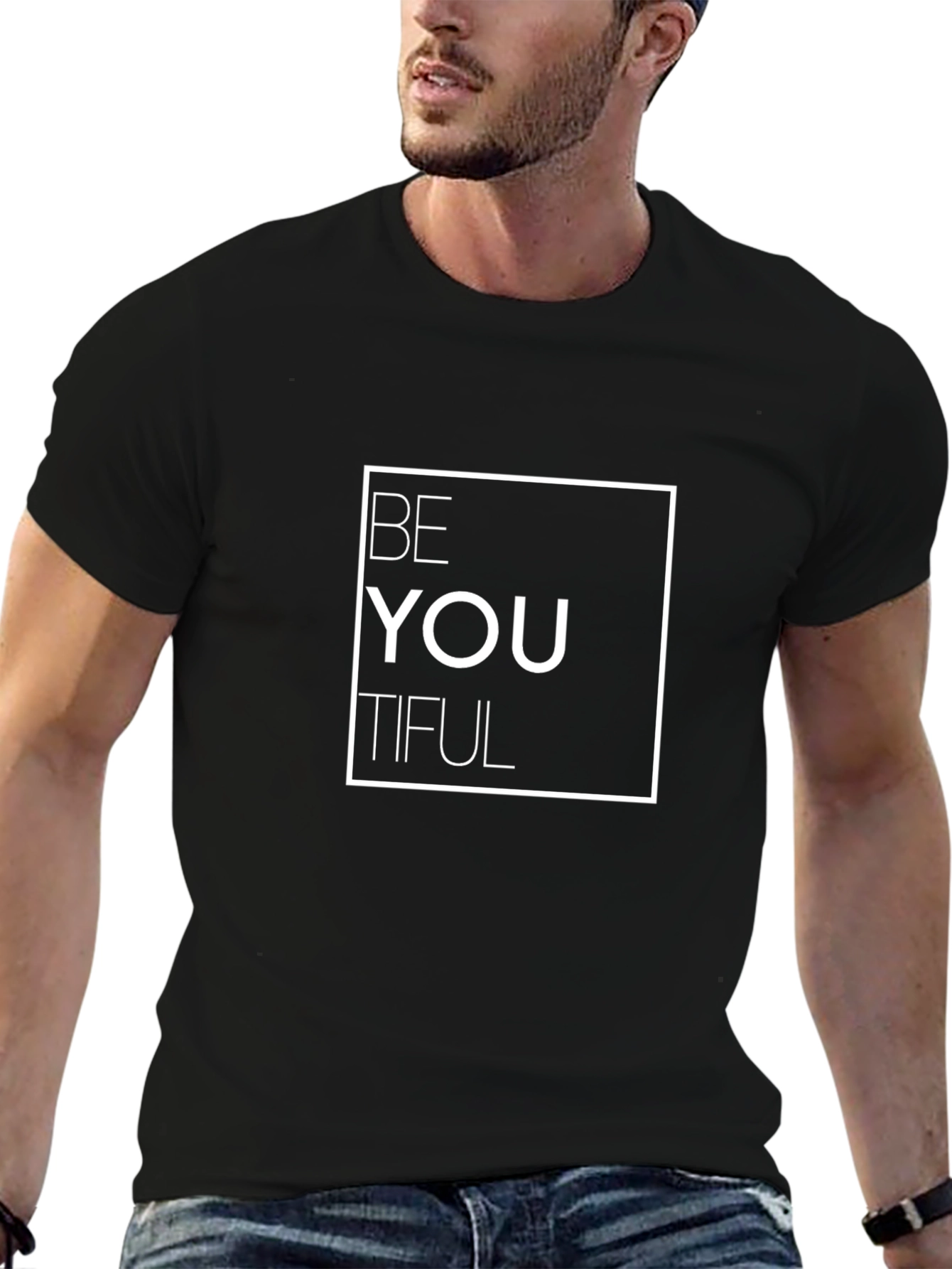 Be You Tiful Black Graphic T-Shirt
