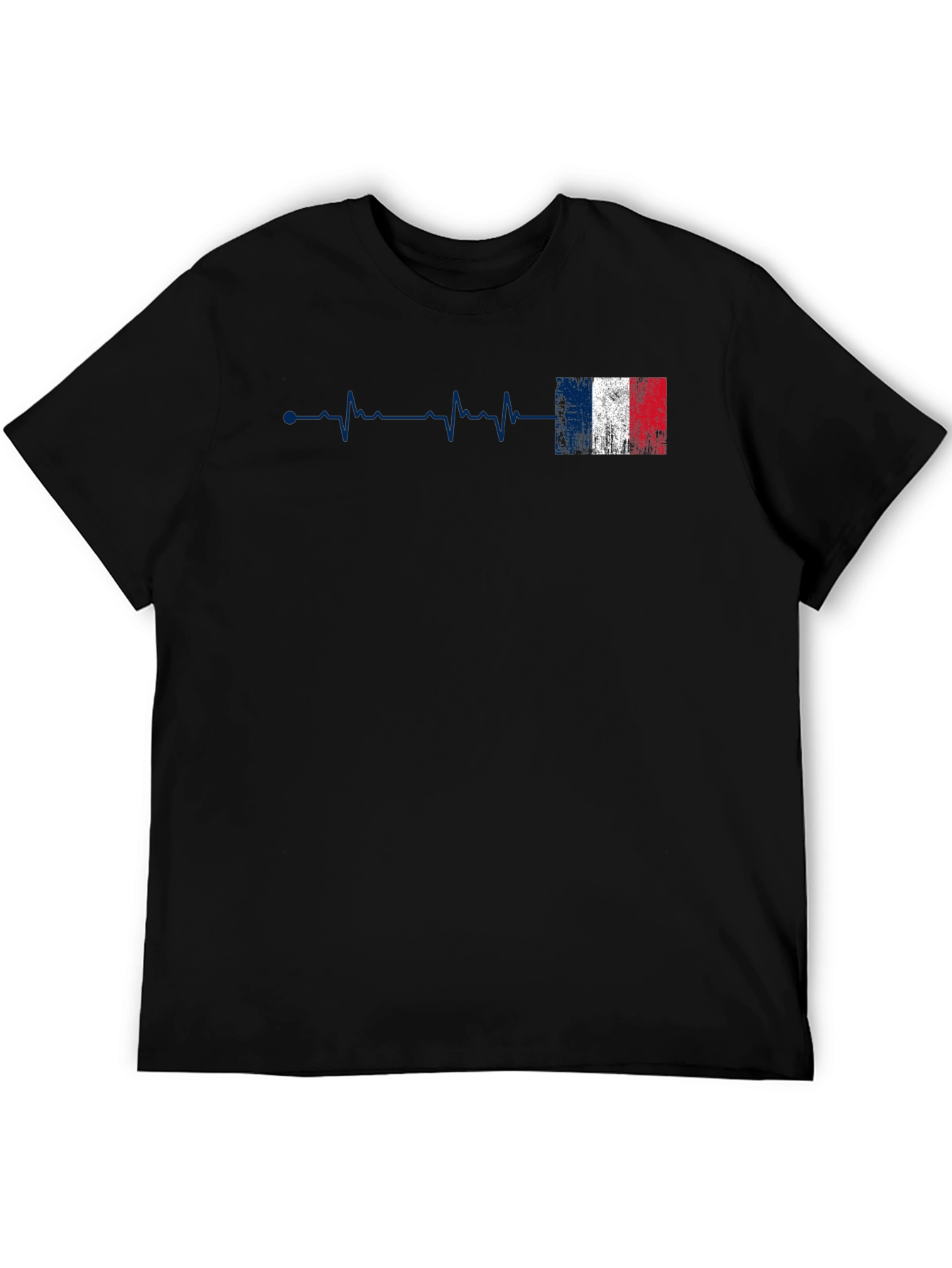 France Flag Heartbeat Graphic T-Shirt