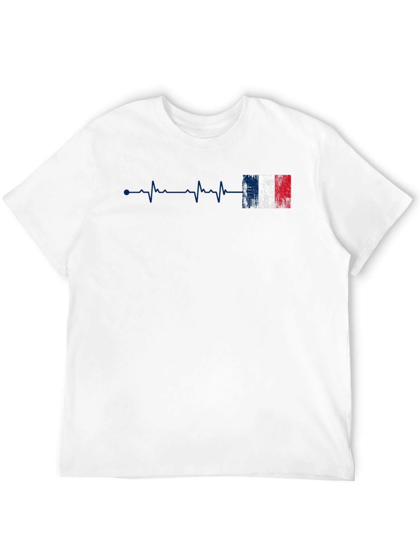 France Flag Heartbeat Graphic T-Shirt