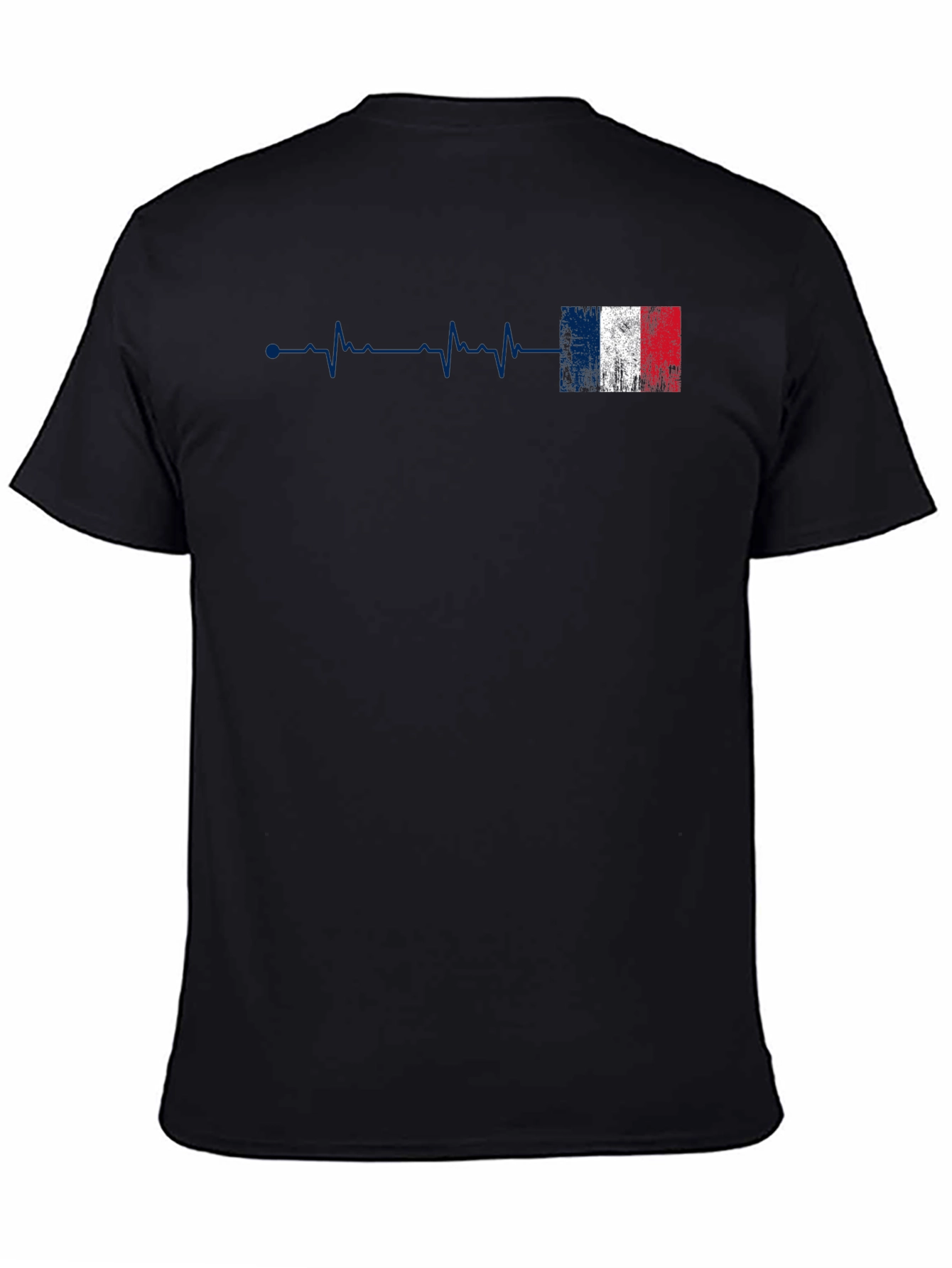 France Flag Heartbeat Graphic T-Shirt