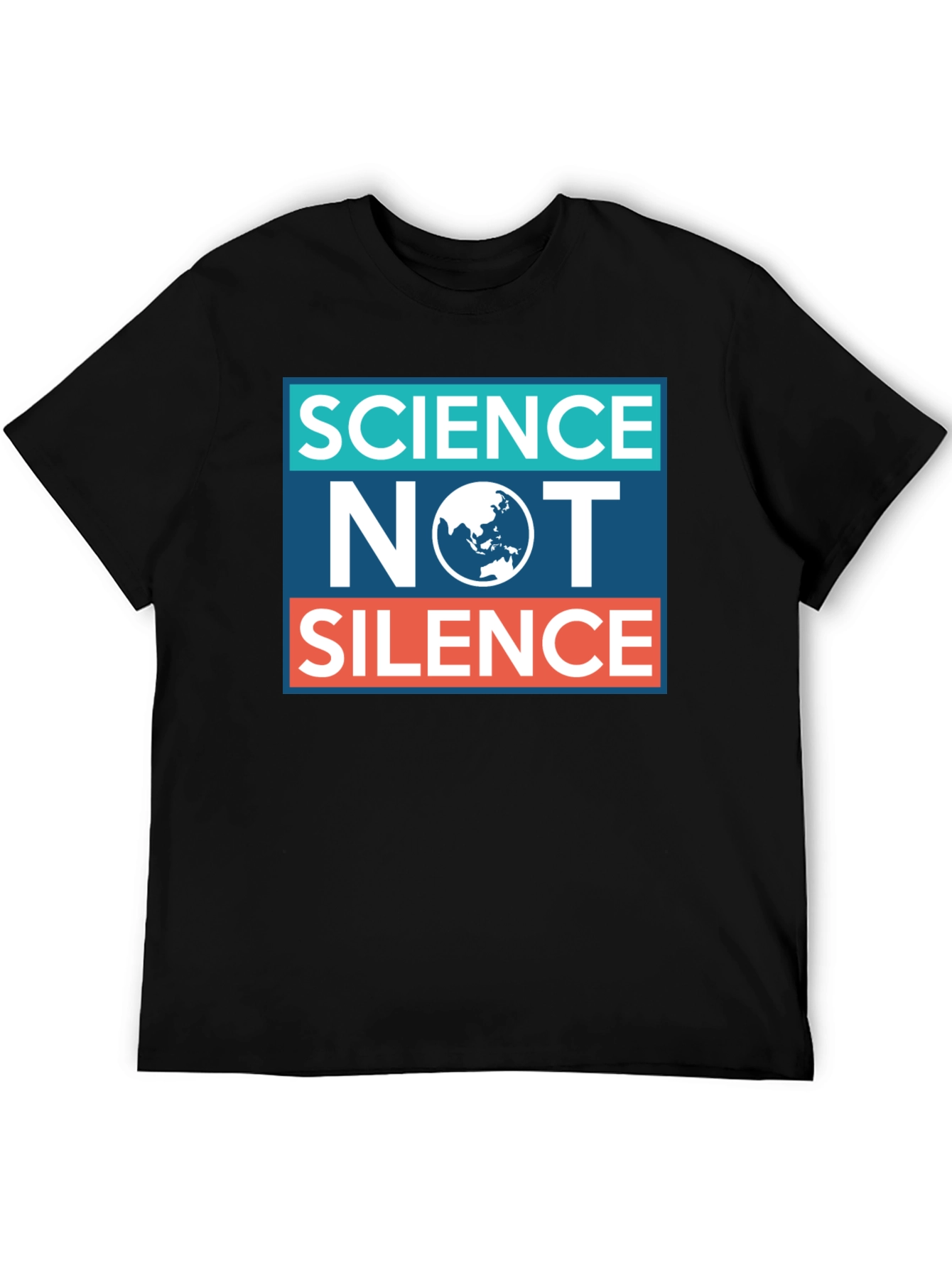 Science Not Silence T-Shirt - Black Activism Tee