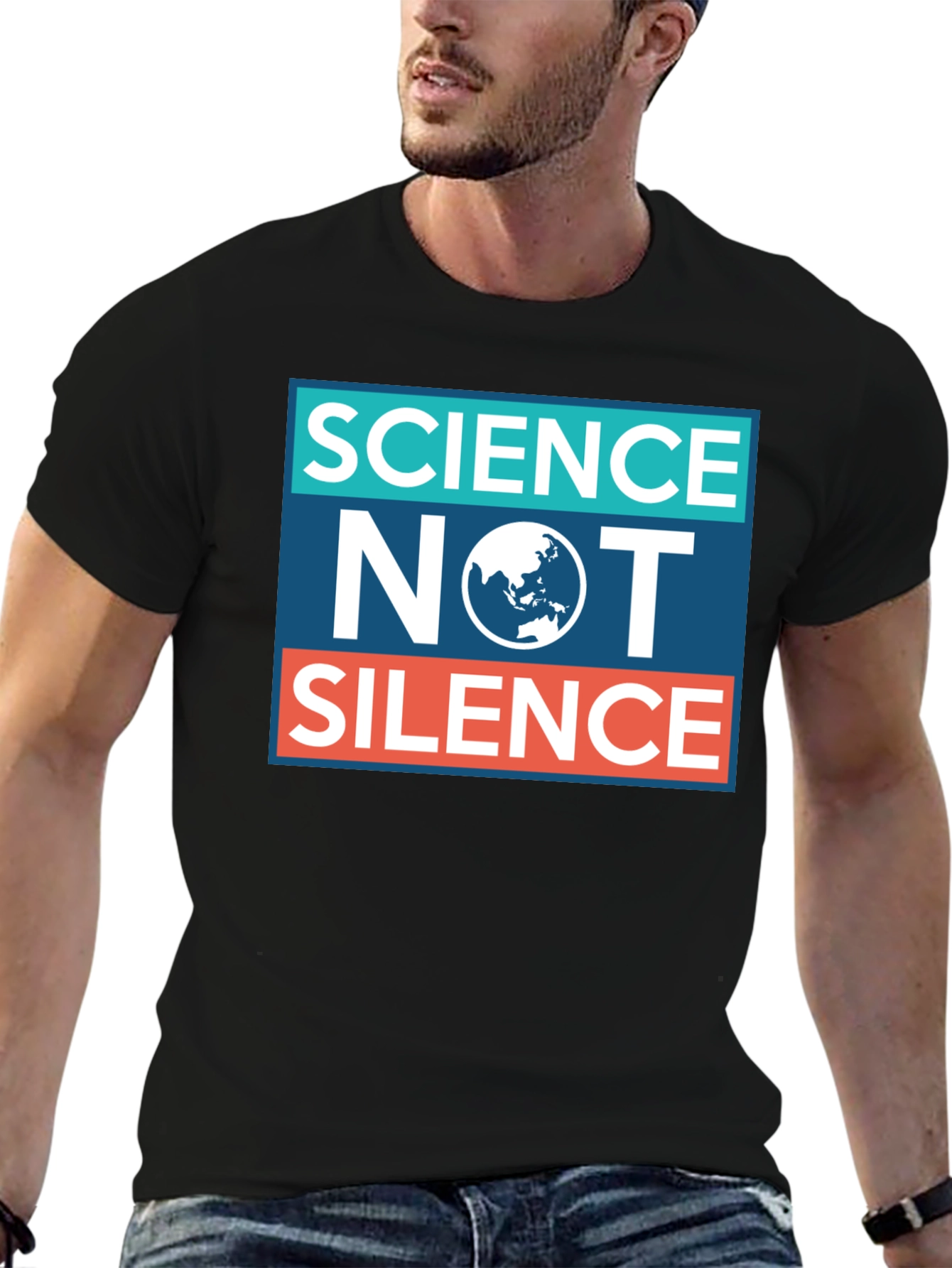 Science Not Silence T-Shirt - Black Activism Tee