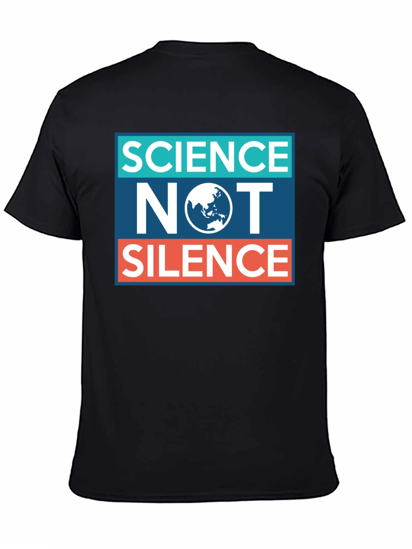 Science Not Silence T-Shirt - Black Activism Tee