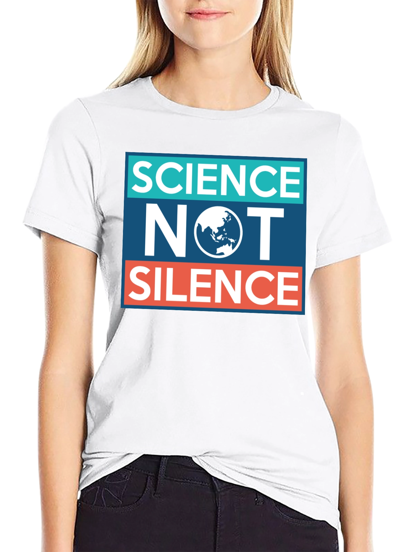 Science Not Silence T-Shirt - Black Activism Tee