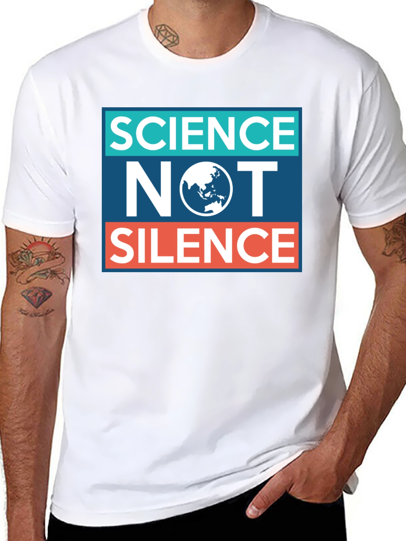 Science Not Silence T-Shirt - Black Activism Tee