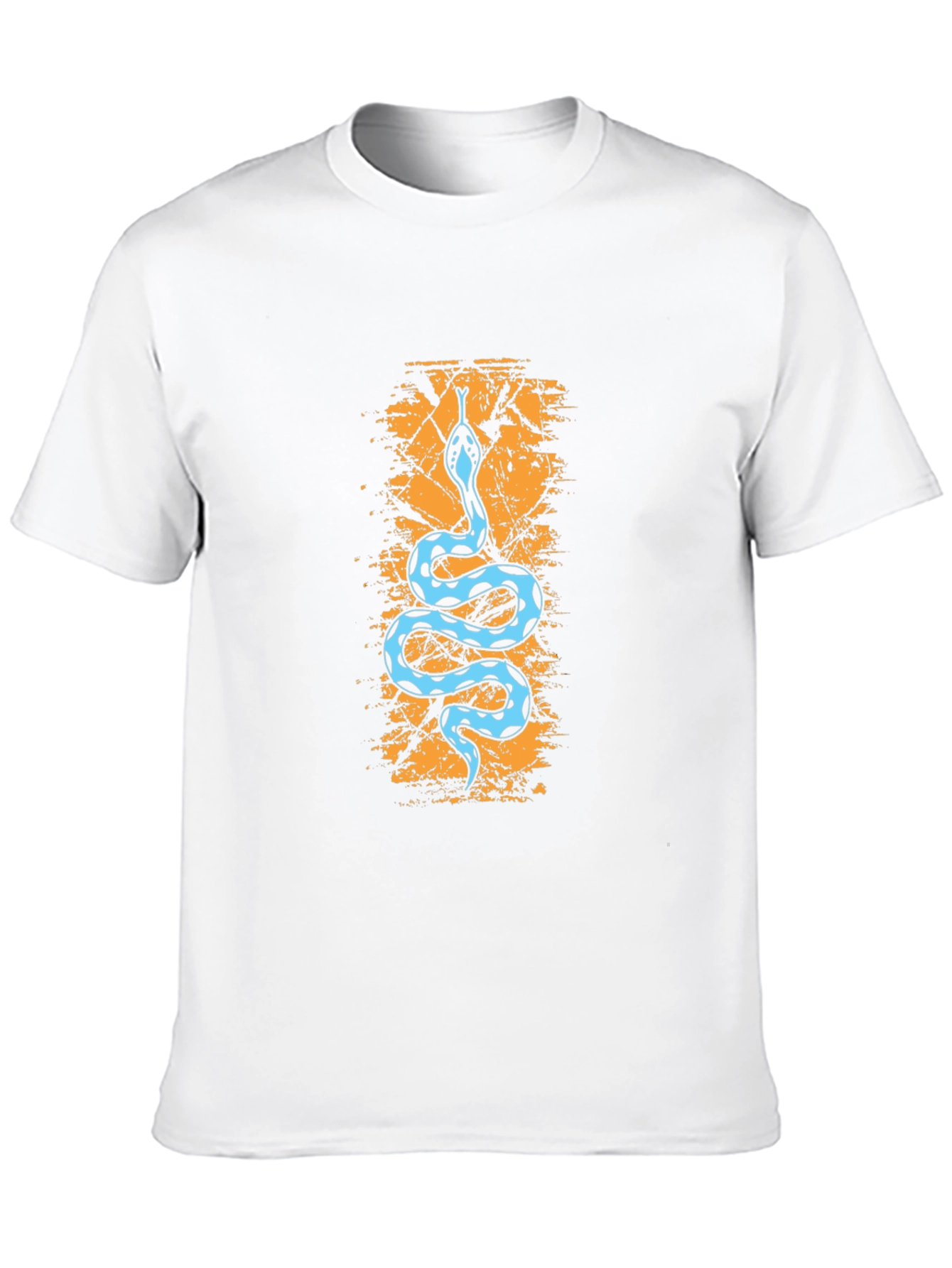 Snake Print Black T-Shirt - Unique Graphic Tee