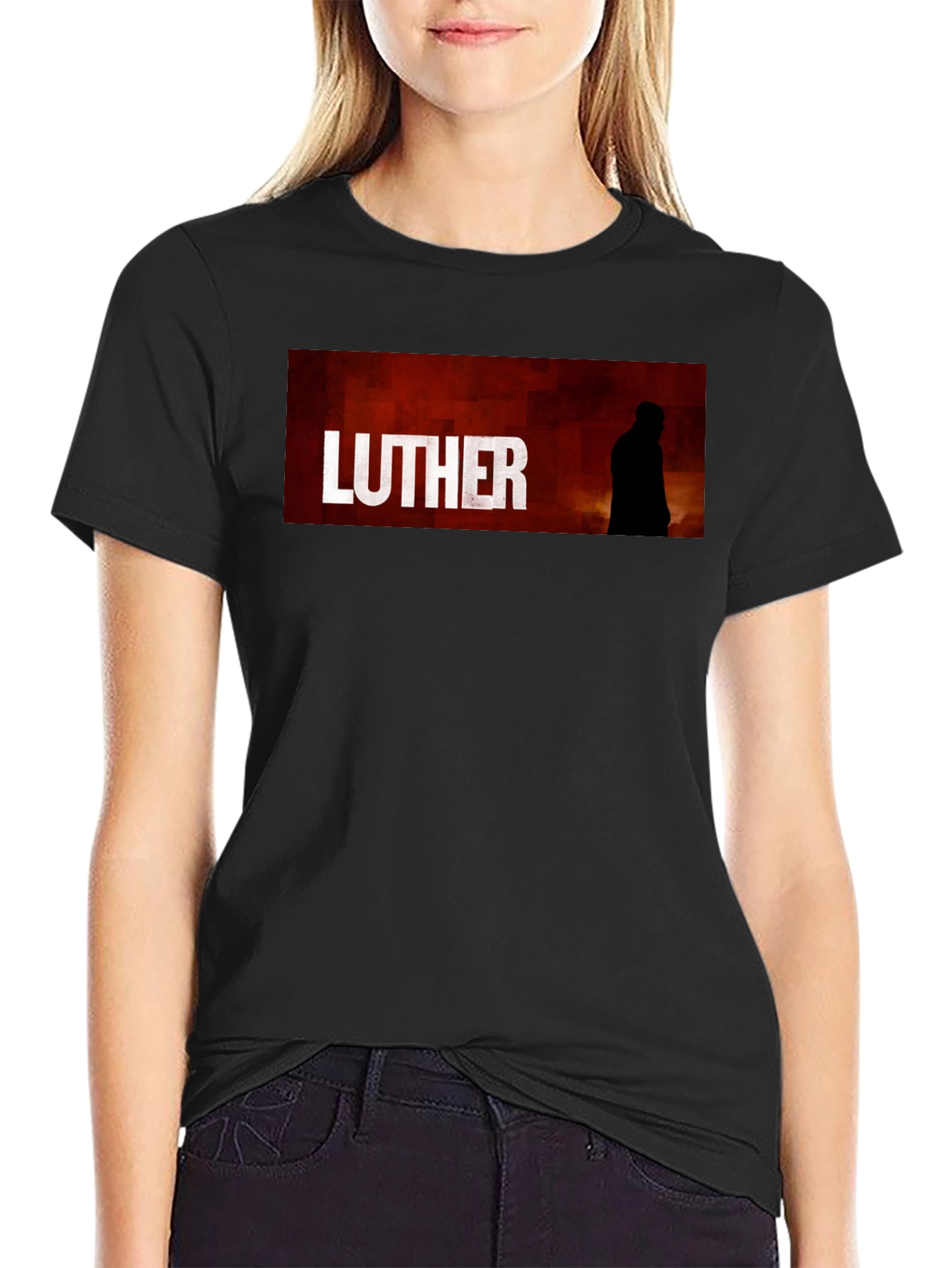 Luther TV Series Graphic T-Shirt - Black