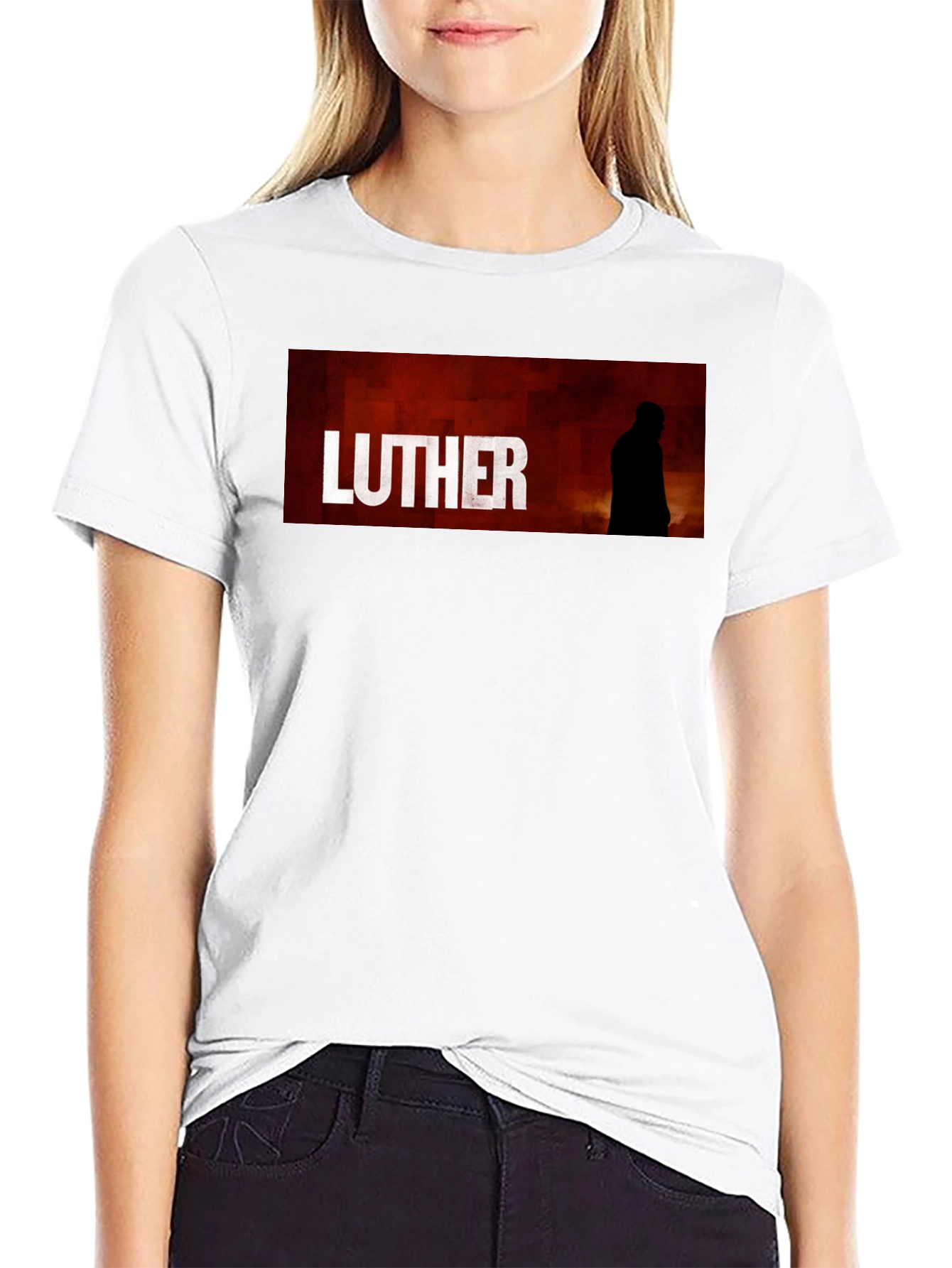 Luther TV Series Graphic T-Shirt - Black