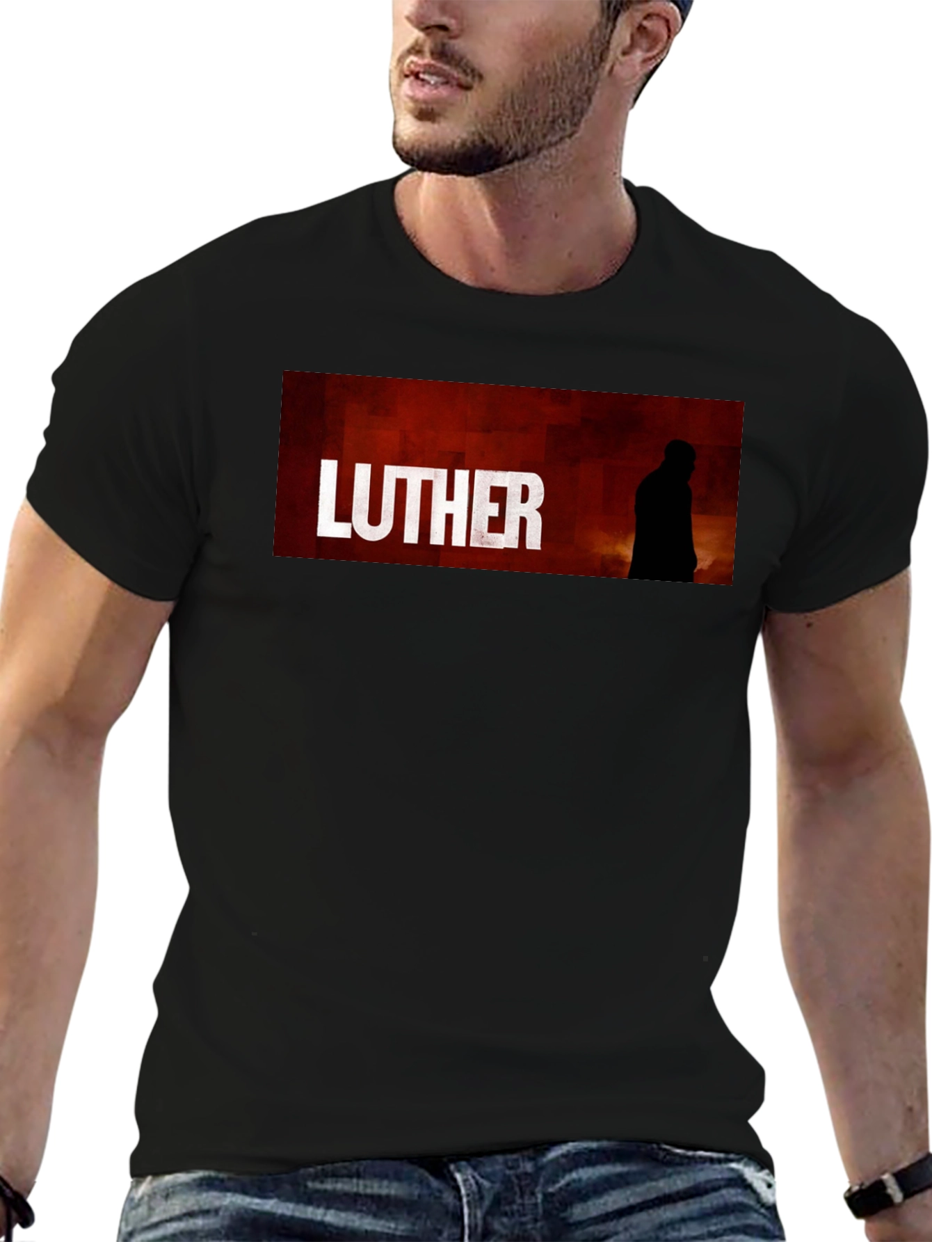 Luther TV Series Graphic T-Shirt - Black
