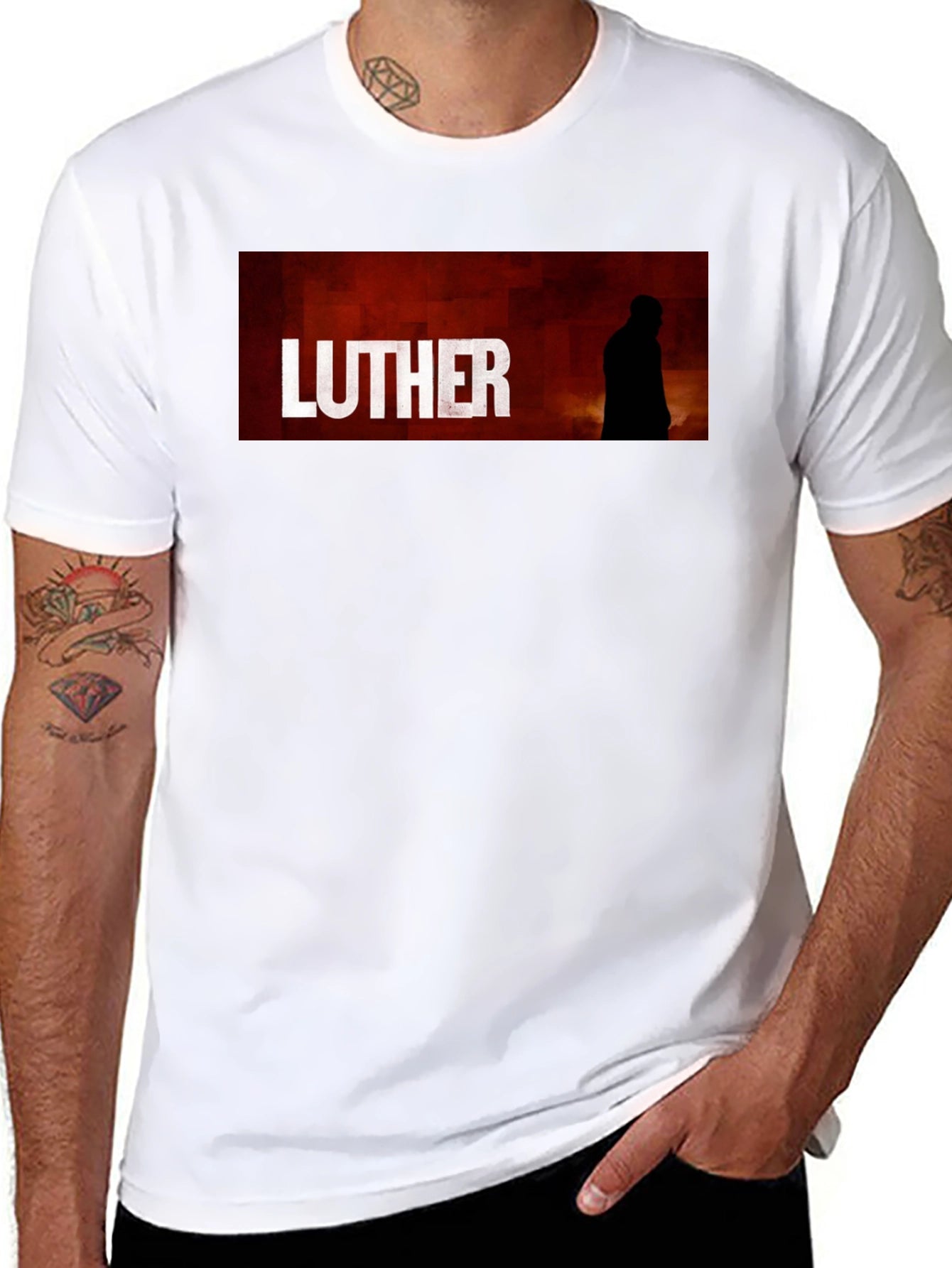 Luther TV Series Graphic T-Shirt - Black