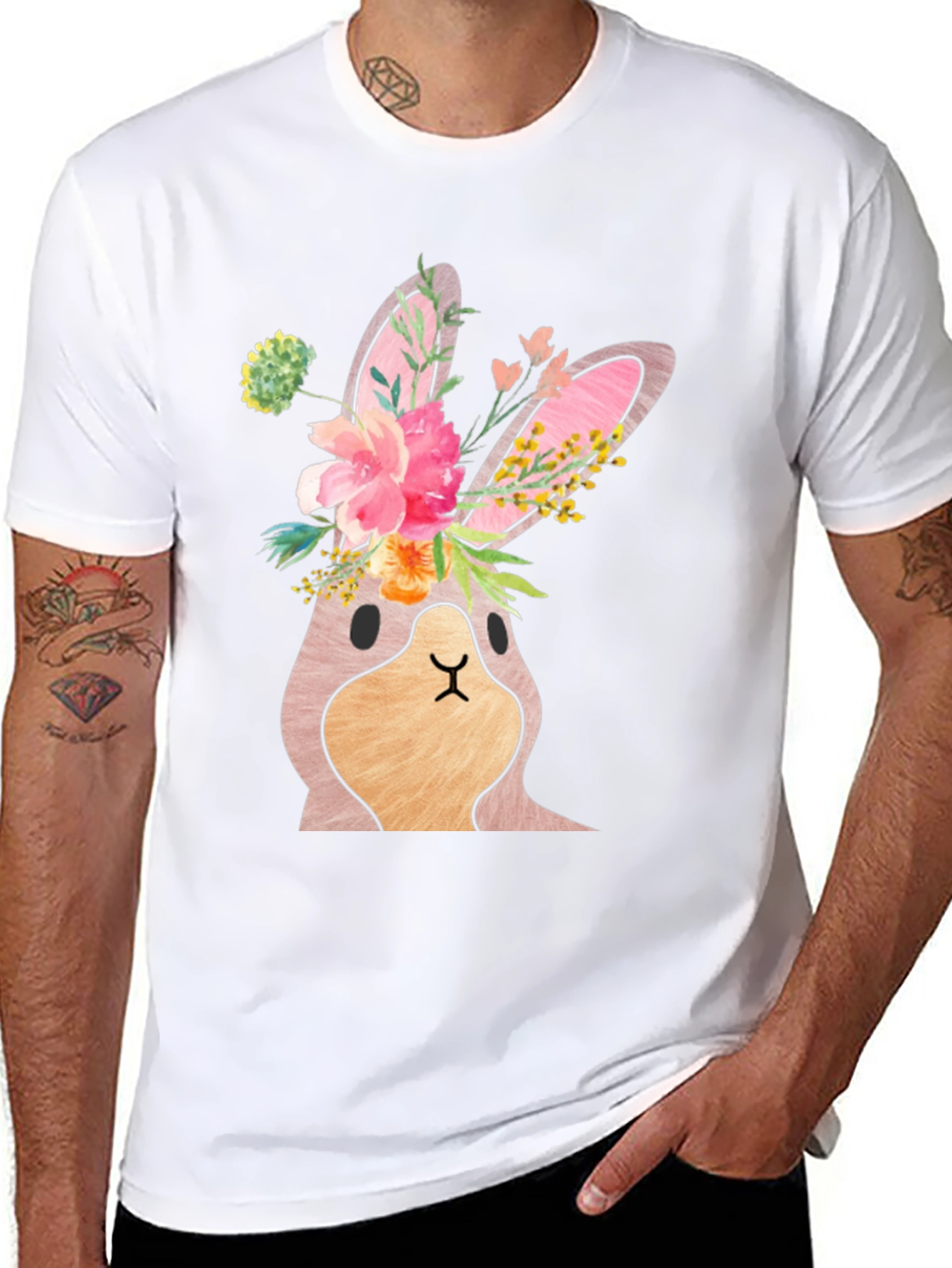 Floral Bunny T-Shirt - Easter Style