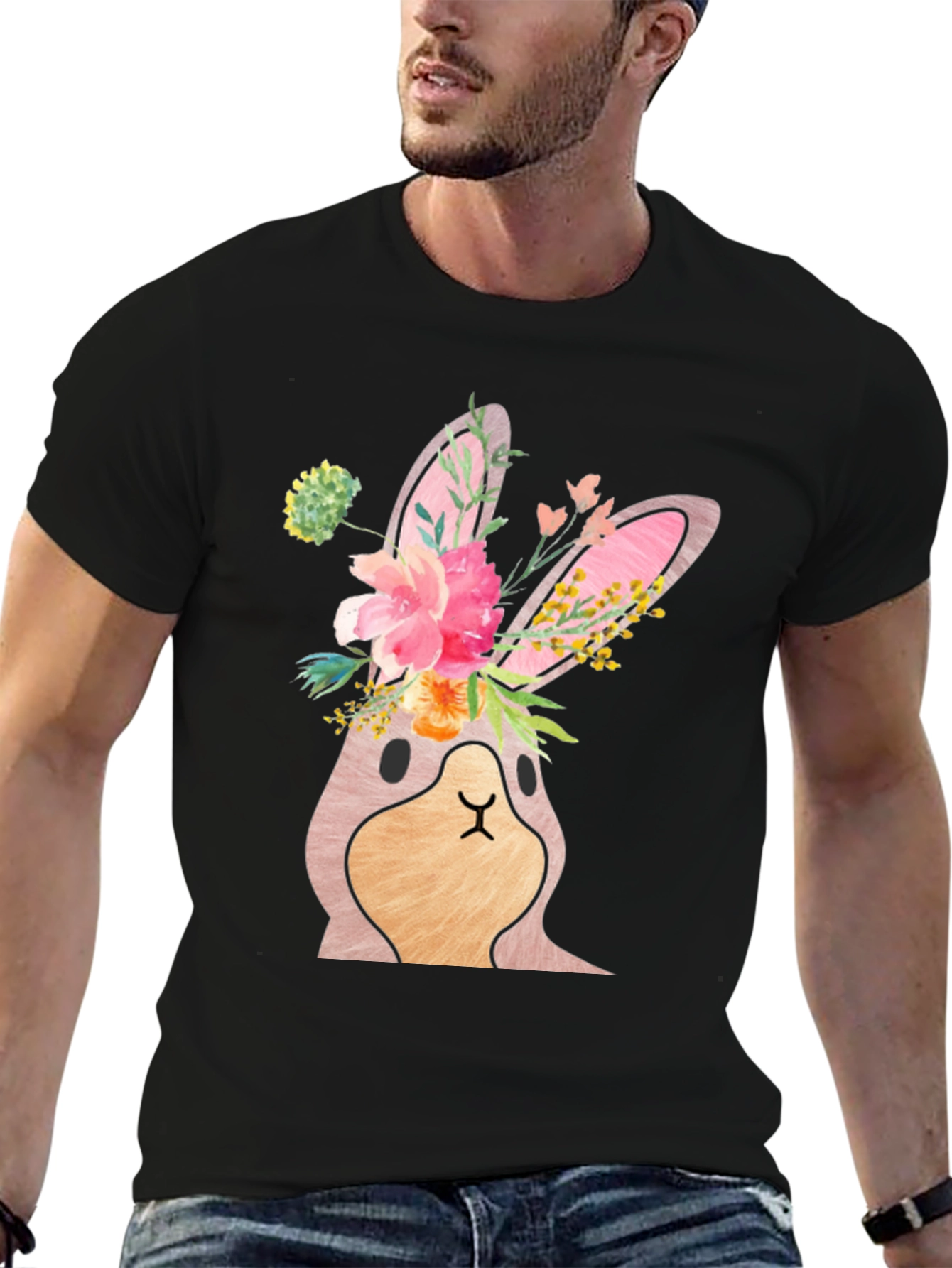 Floral Bunny T-Shirt - Easter Style
