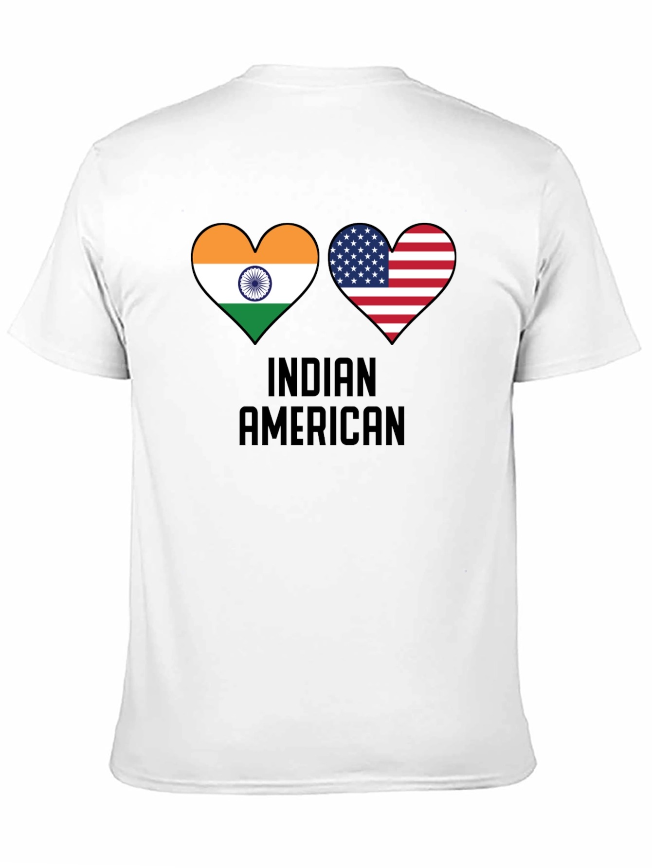 Indian American Flag Heart T-Shirt