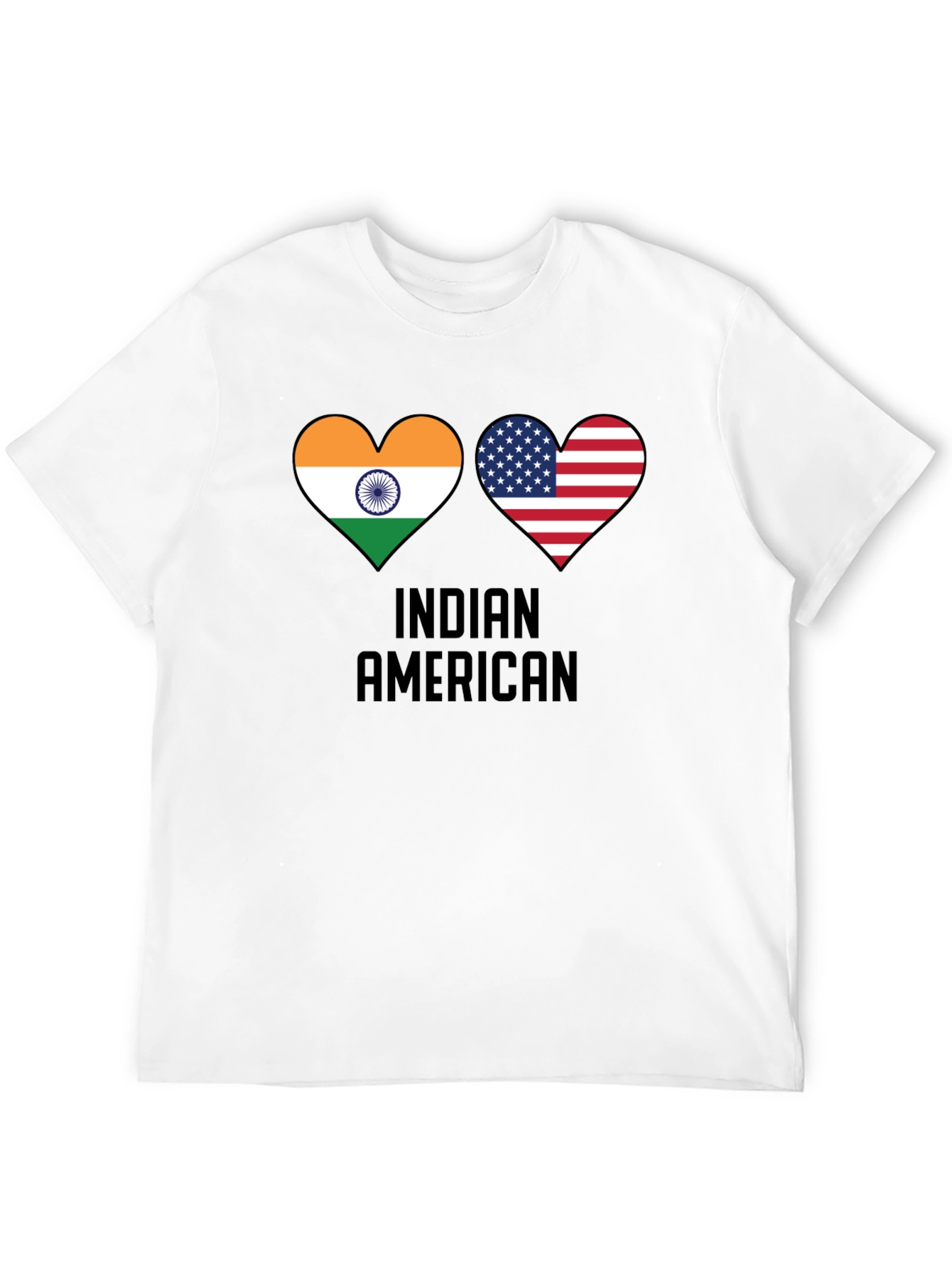 Indian American Flag Heart T-Shirt