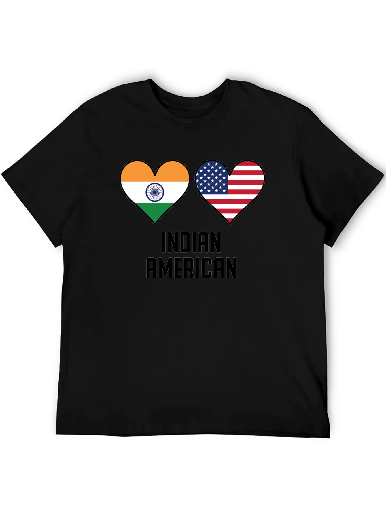 Indian American Flag Heart T-Shirt