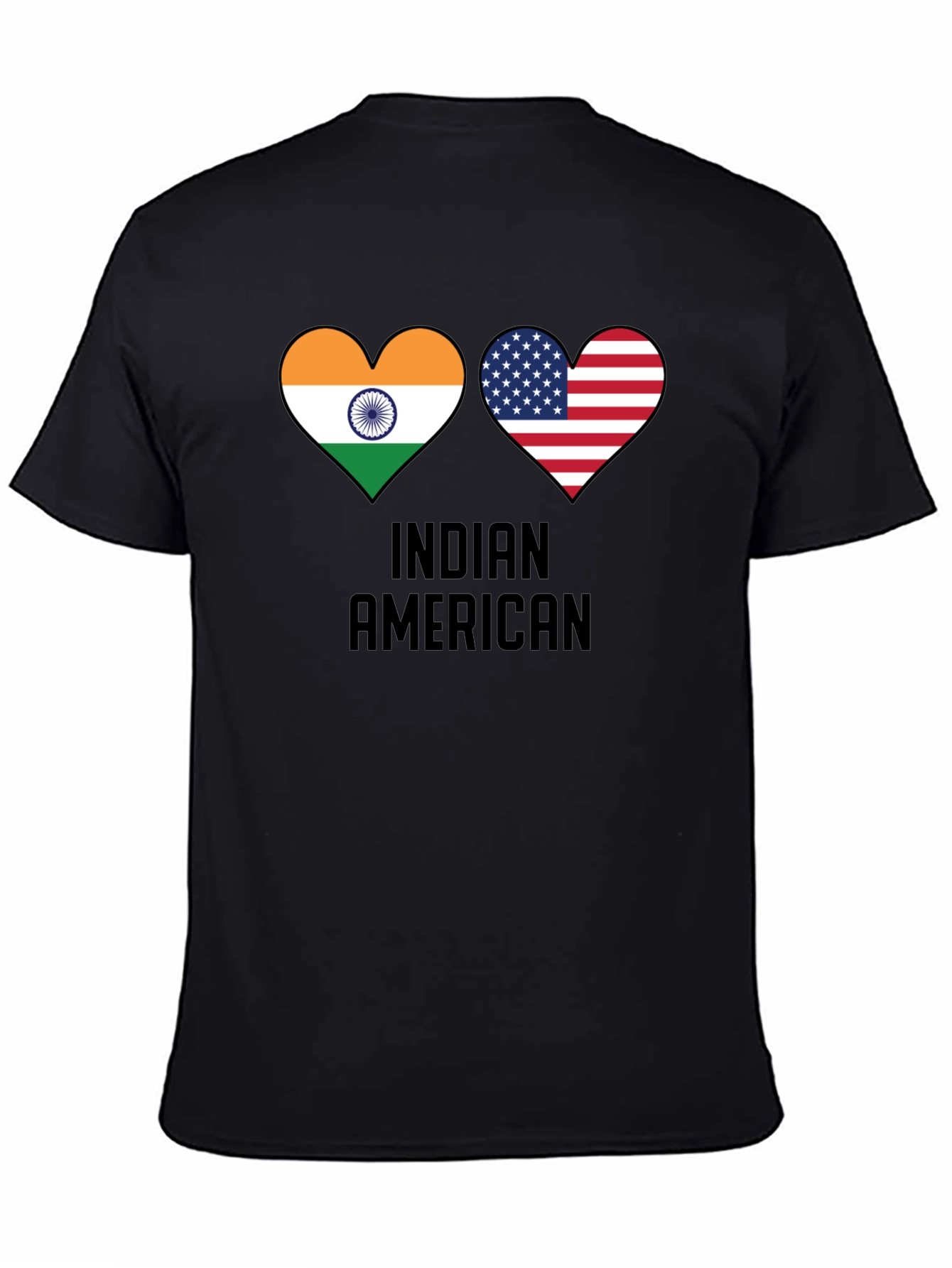 Indian American Flag Heart T-Shirt