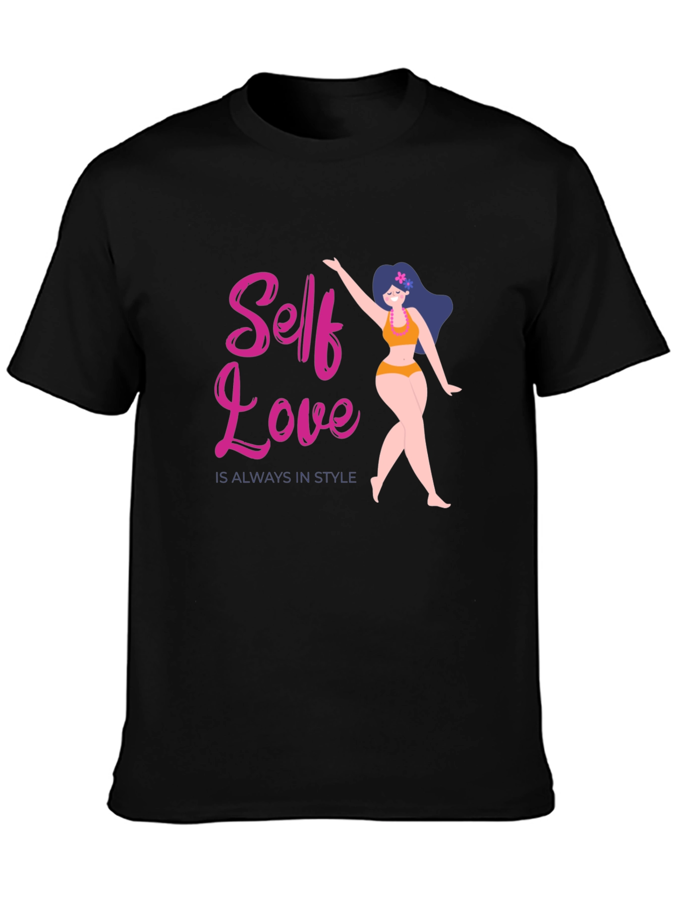 Self Love Always in Style Black T-Shirt