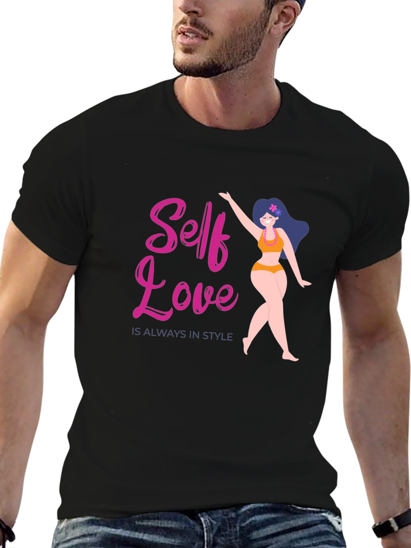 Self Love Always in Style Black T-Shirt