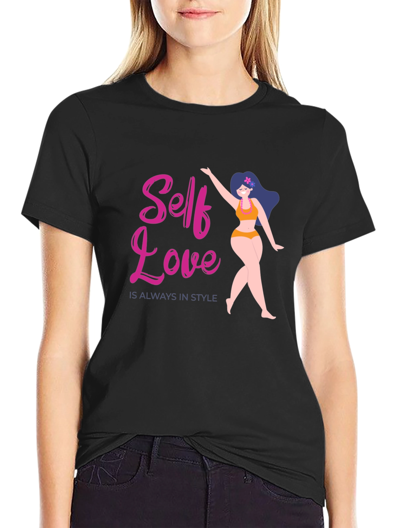 Self Love Always in Style Black T-Shirt