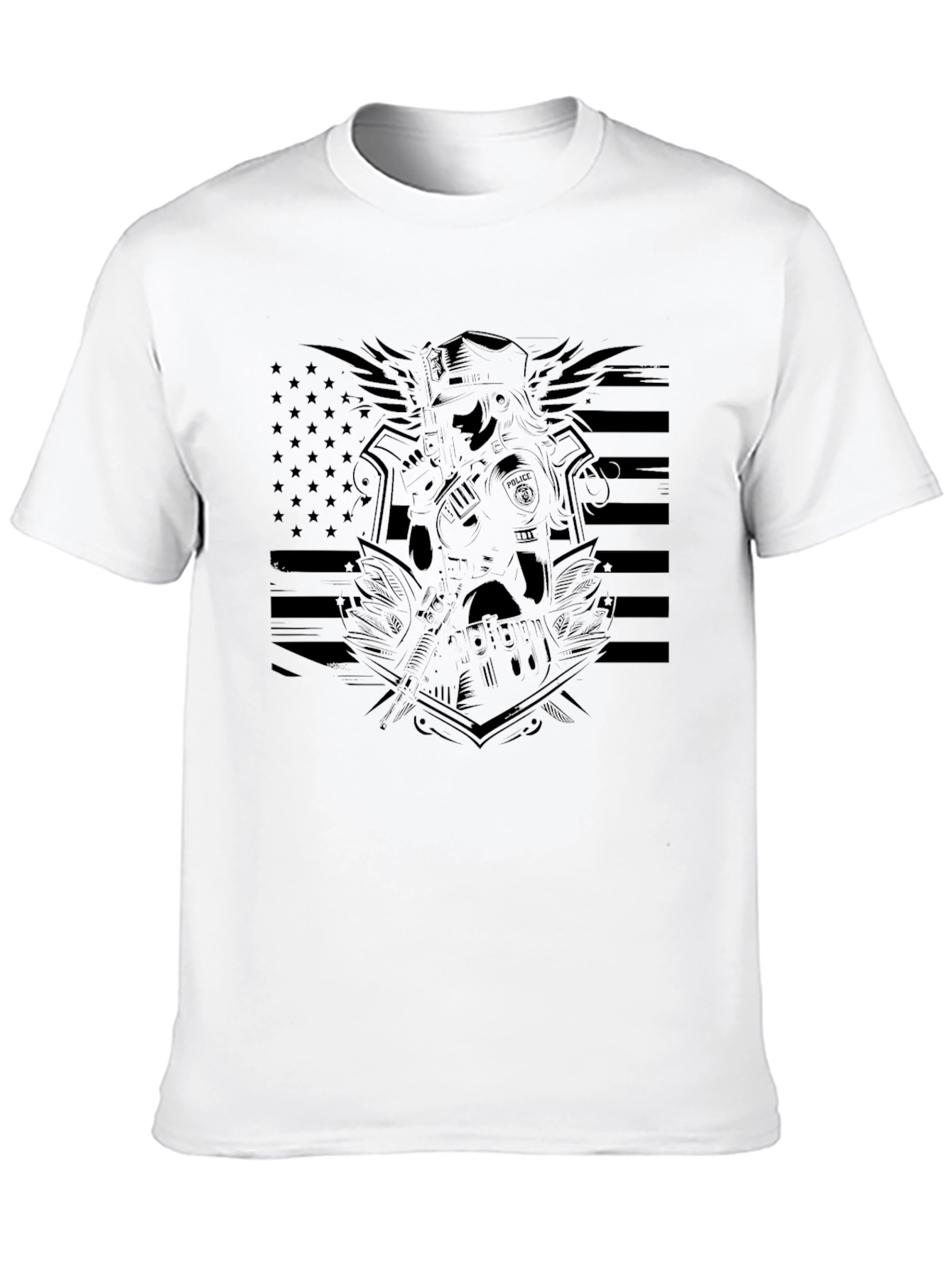 American Flag Police T-Shirt