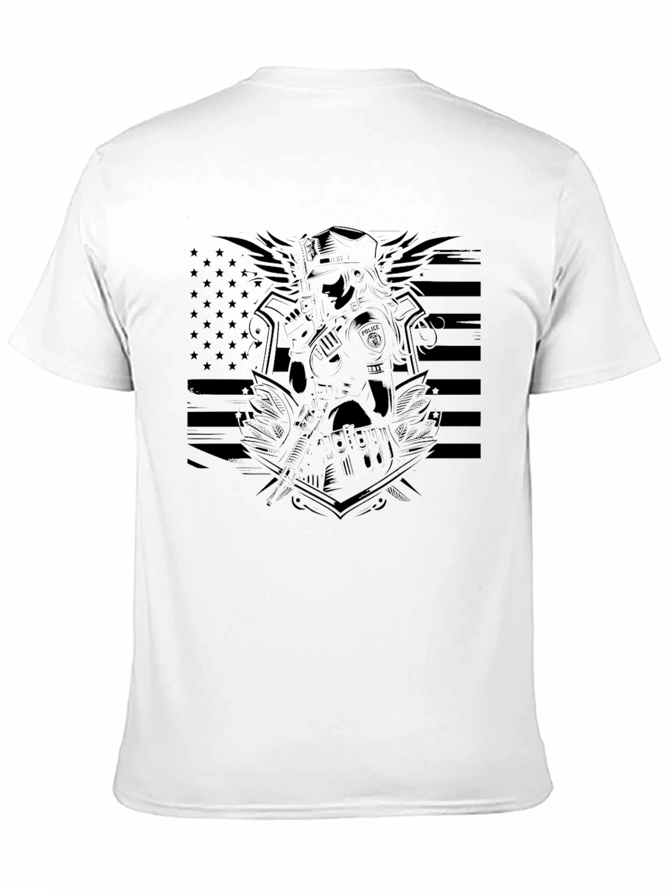 American Flag Police T-Shirt