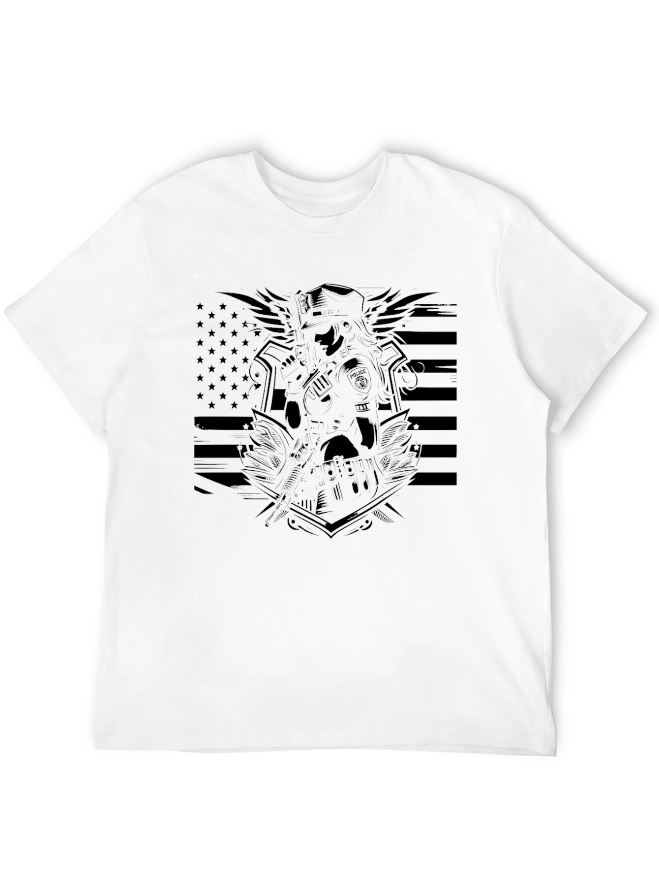 American Flag Police T-Shirt