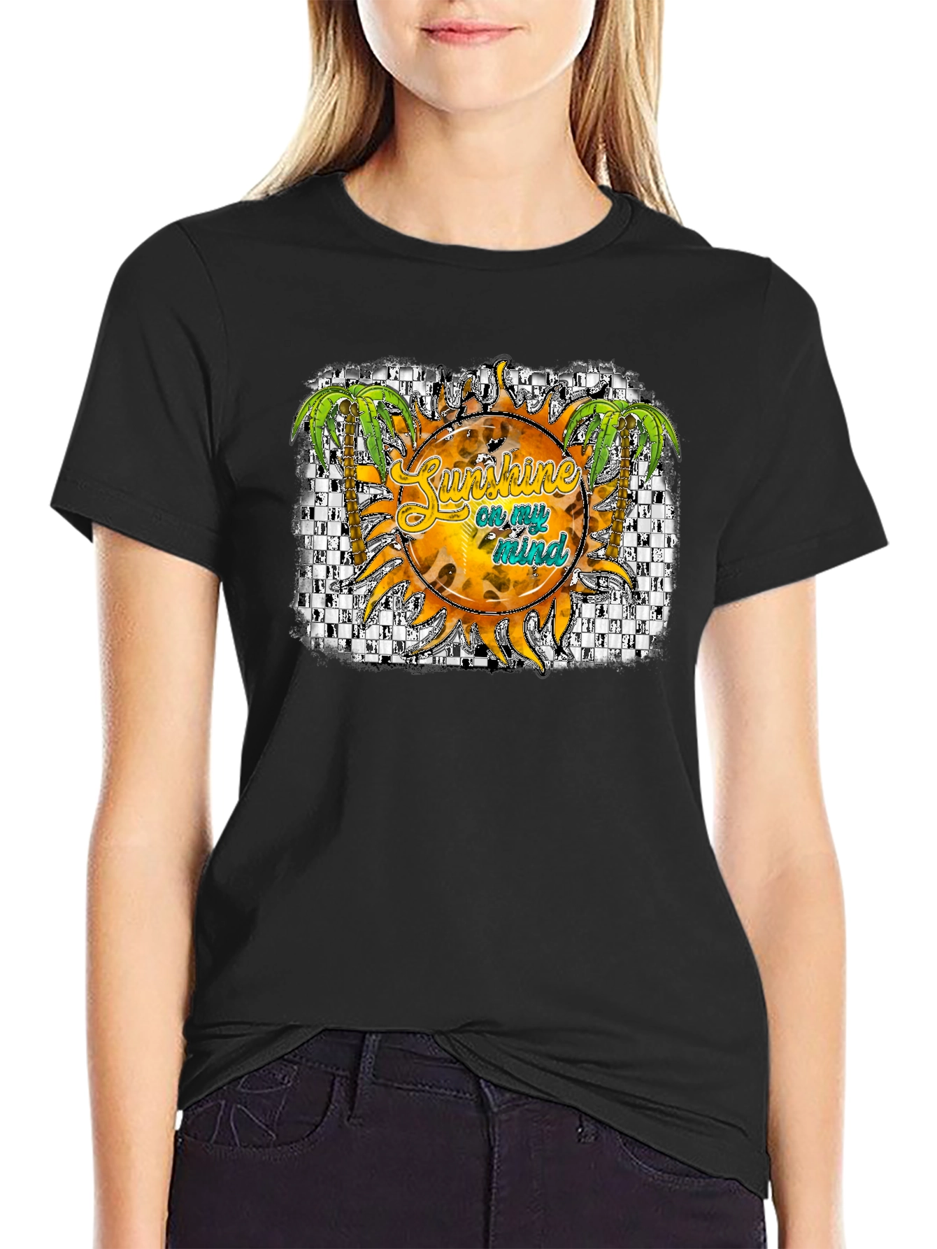 Sunshine On My Mind Black Graphic Tee
