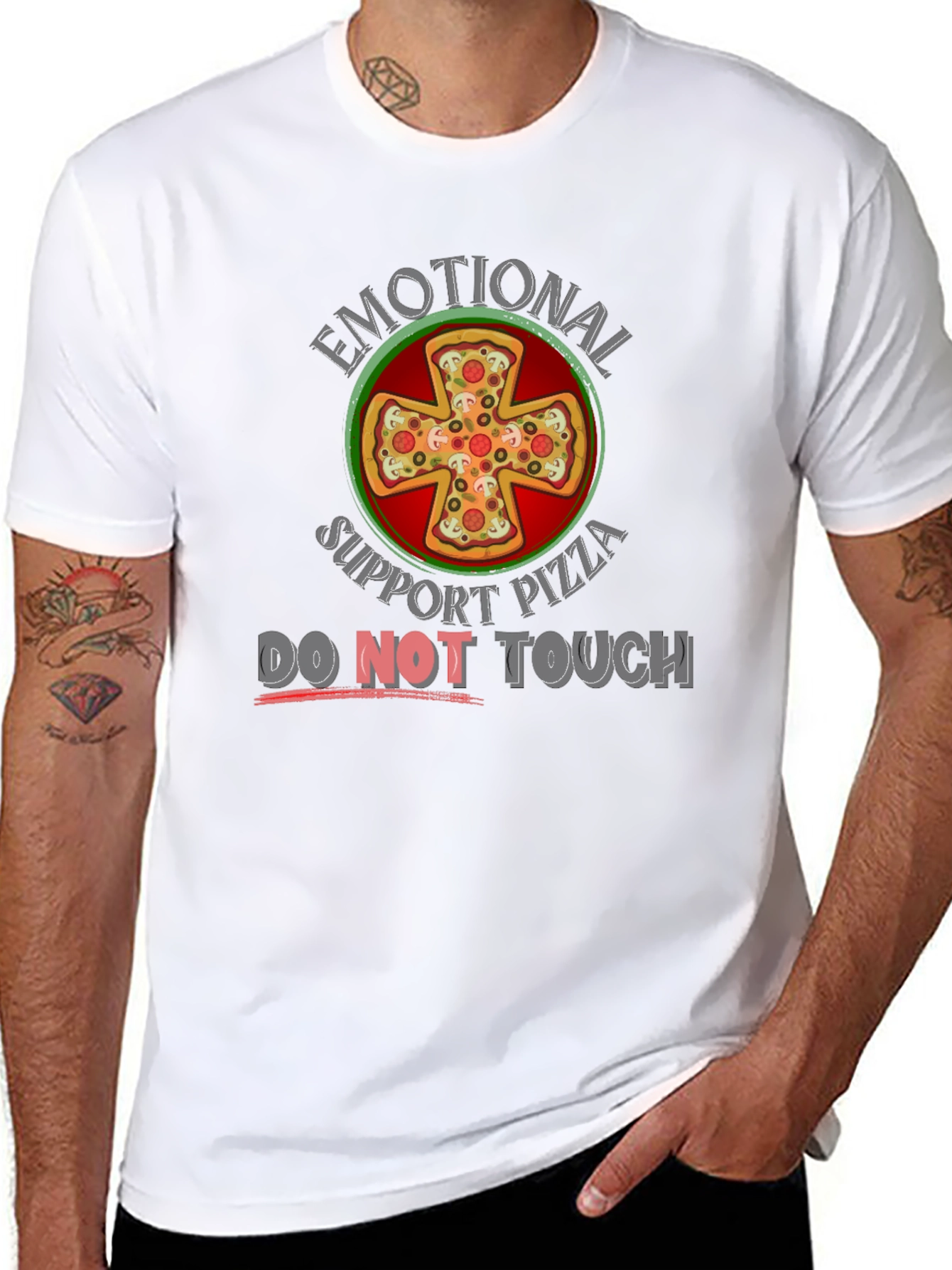 Emotional Support Pizza T-Shirt - Funny Graphic Tee