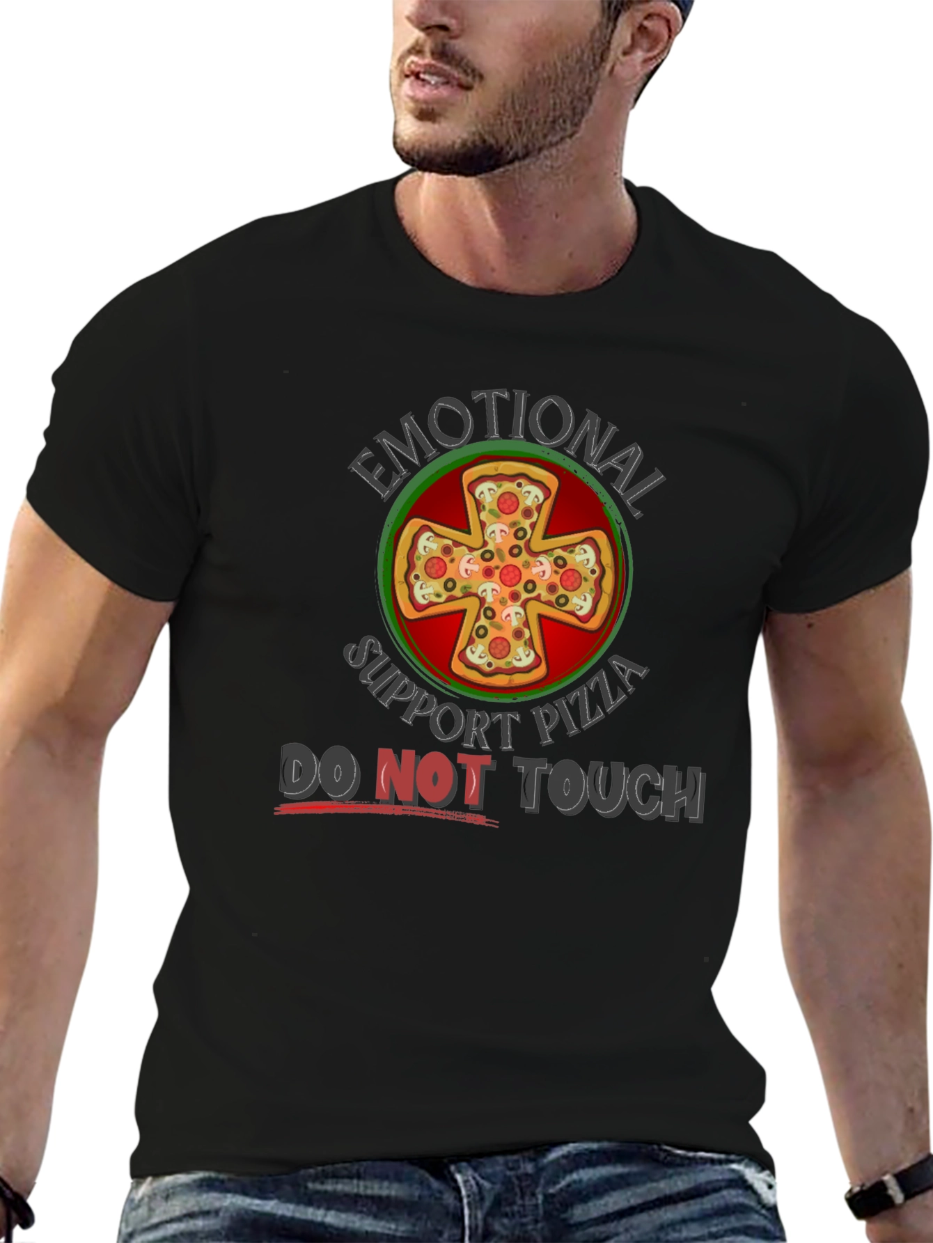 Emotional Support Pizza T-Shirt - Funny Graphic Tee