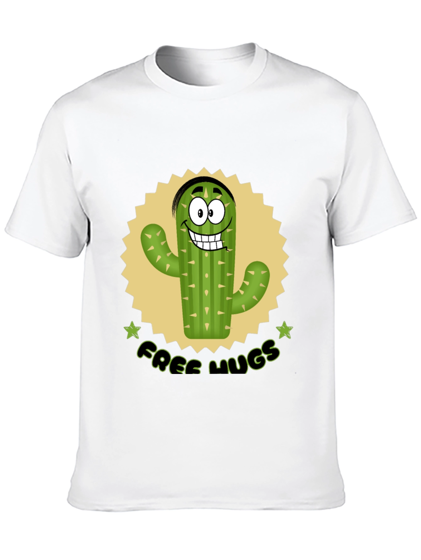 Funny Cactus Free Hugs Graphic T-Shirt