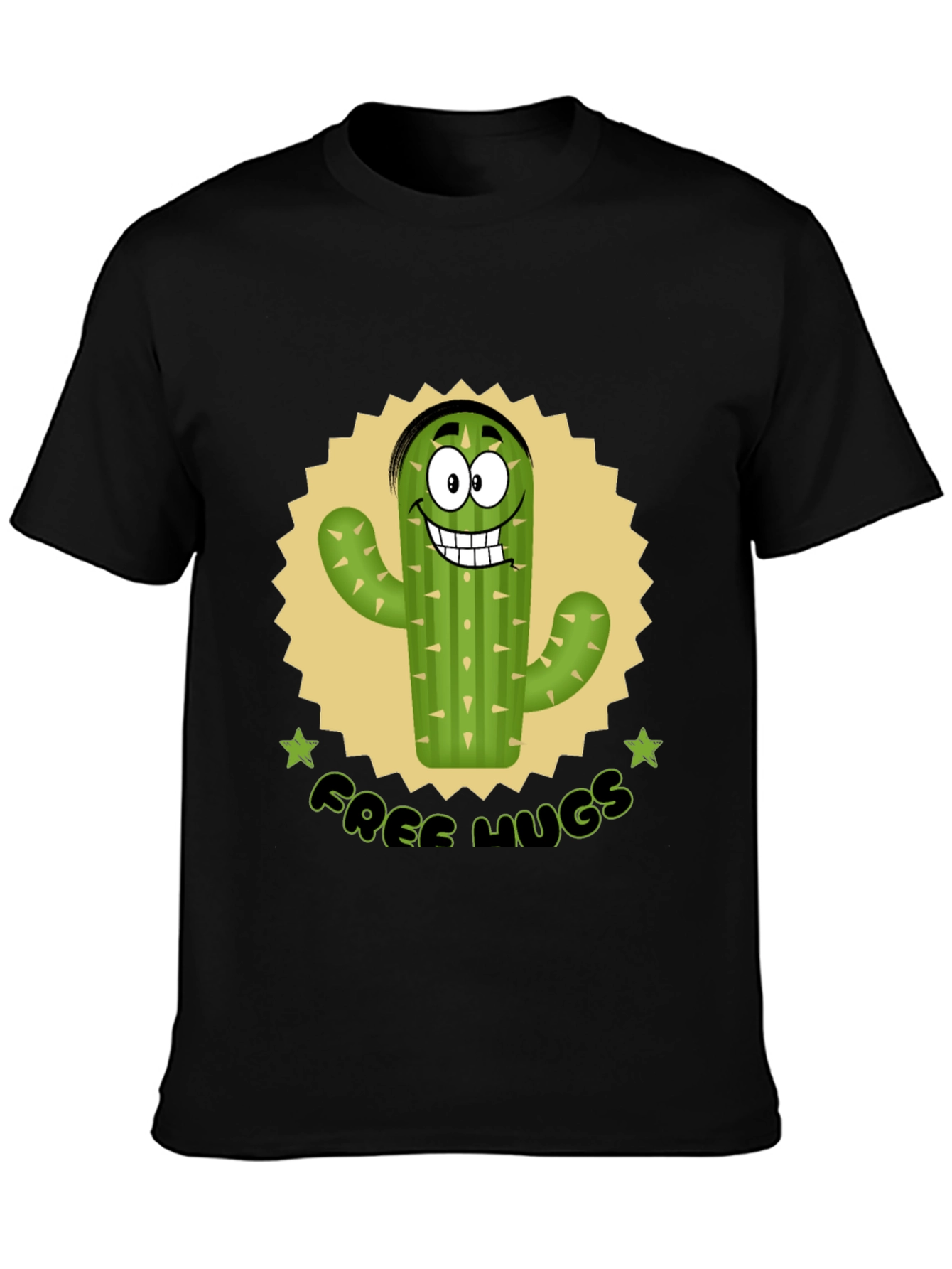 Funny Cactus Free Hugs Graphic T-Shirt