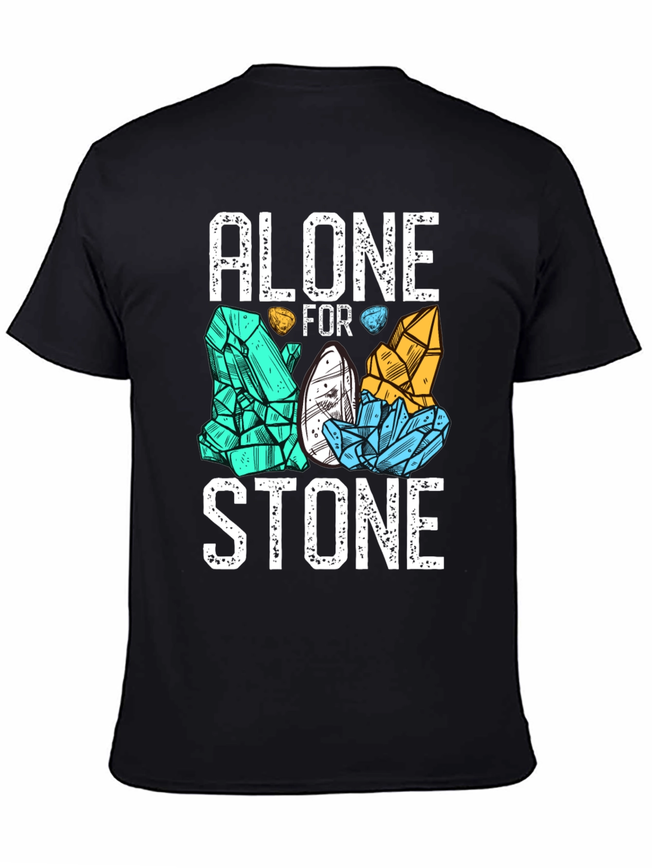 Alone for Stone Mens Graphic T-Shirt - Black