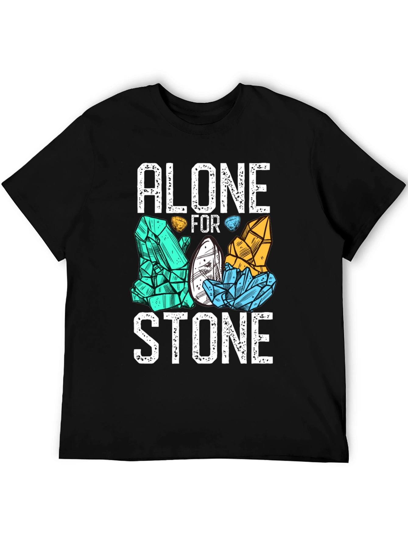 Alone for Stone Mens Graphic T-Shirt - Black