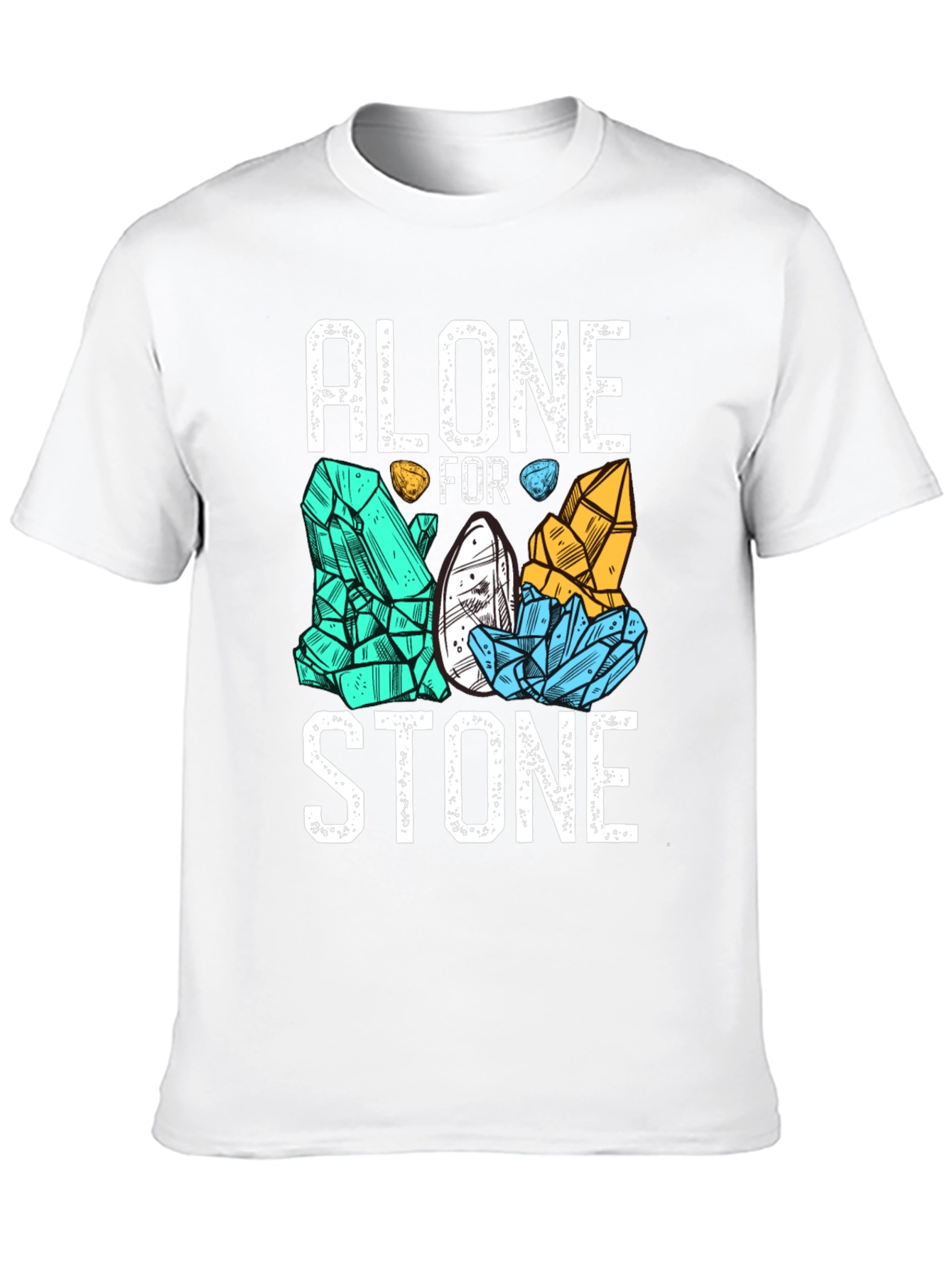 Alone for Stone Mens Graphic T-Shirt - Black