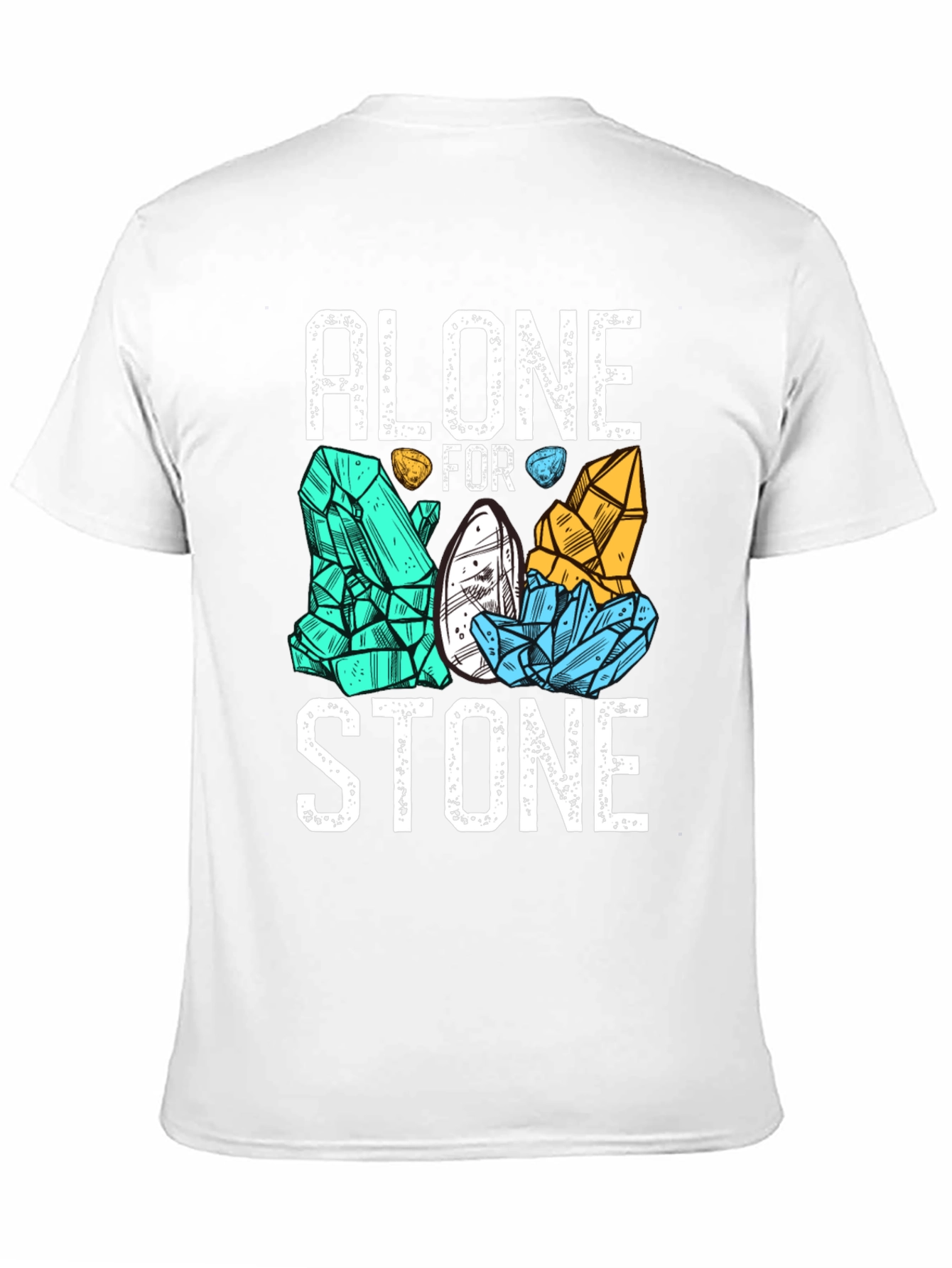 Alone for Stone Mens Graphic T-Shirt - Black