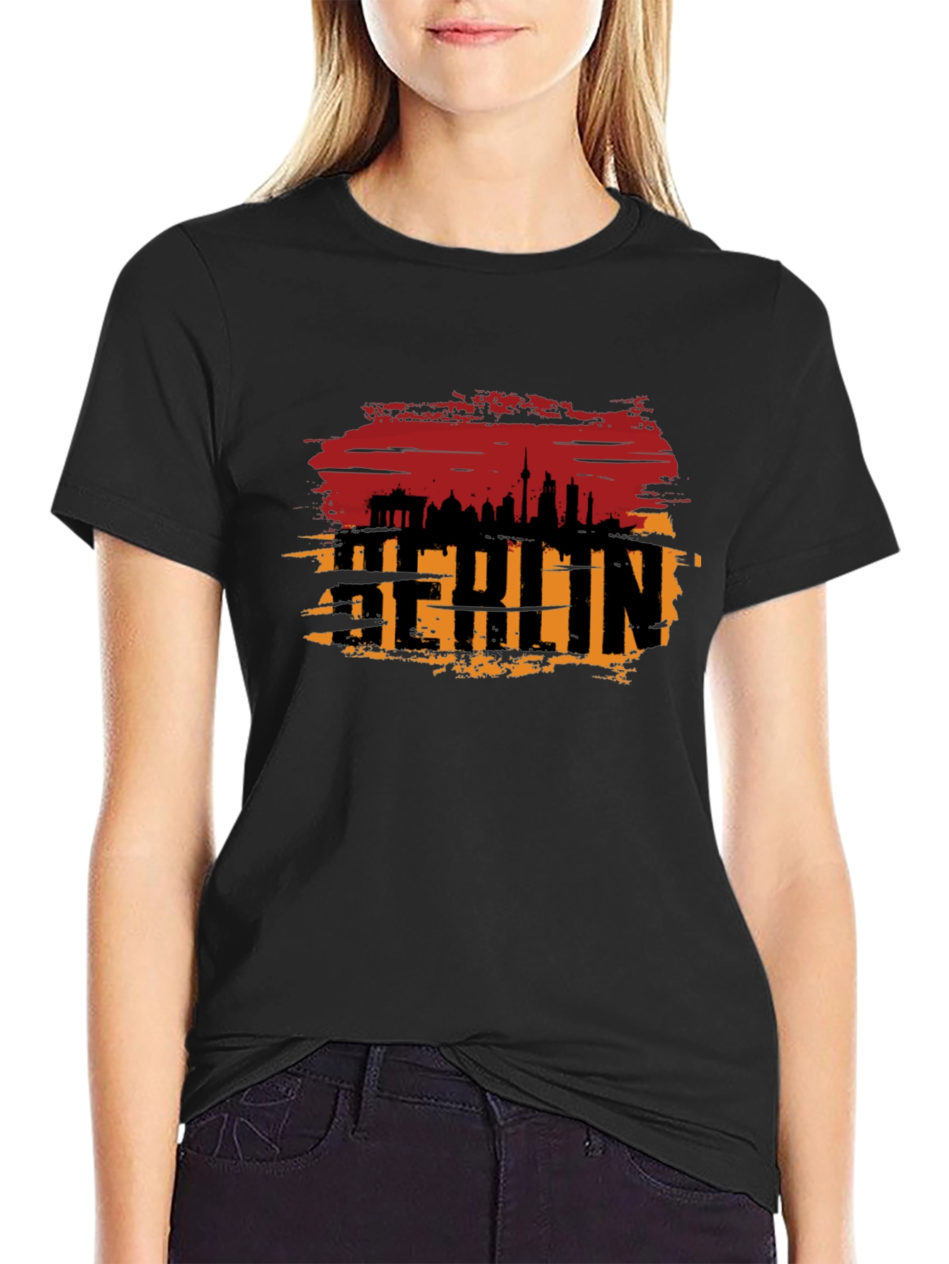 Berlin Skyline T-Shirt - Grunge Style