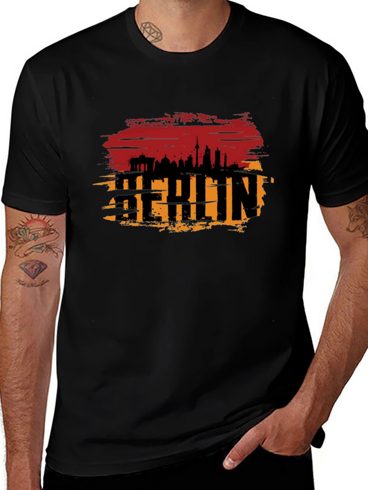 Berlin Skyline T-Shirt - Grunge Style