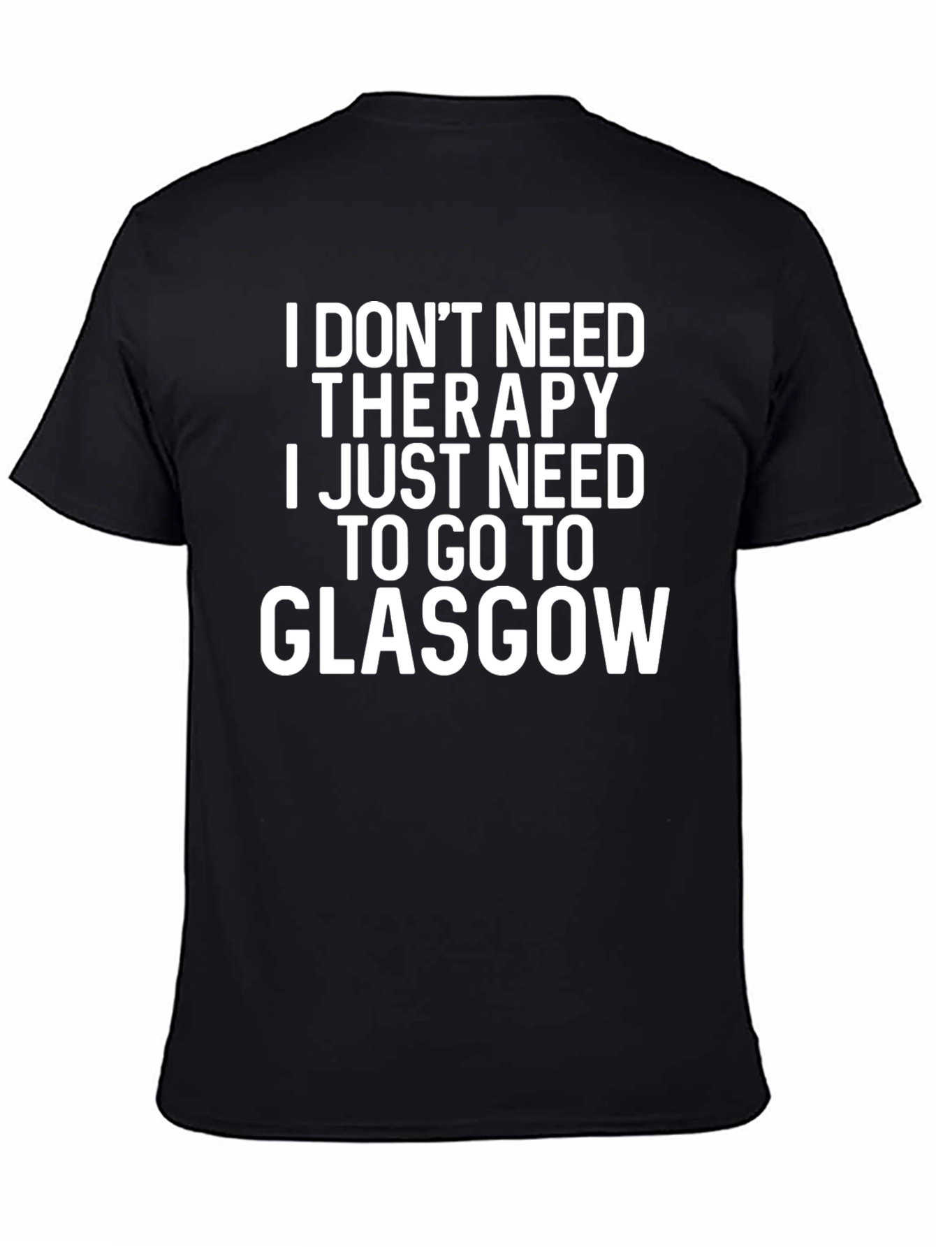Glasgow Therapy Funny Black T-Shirt