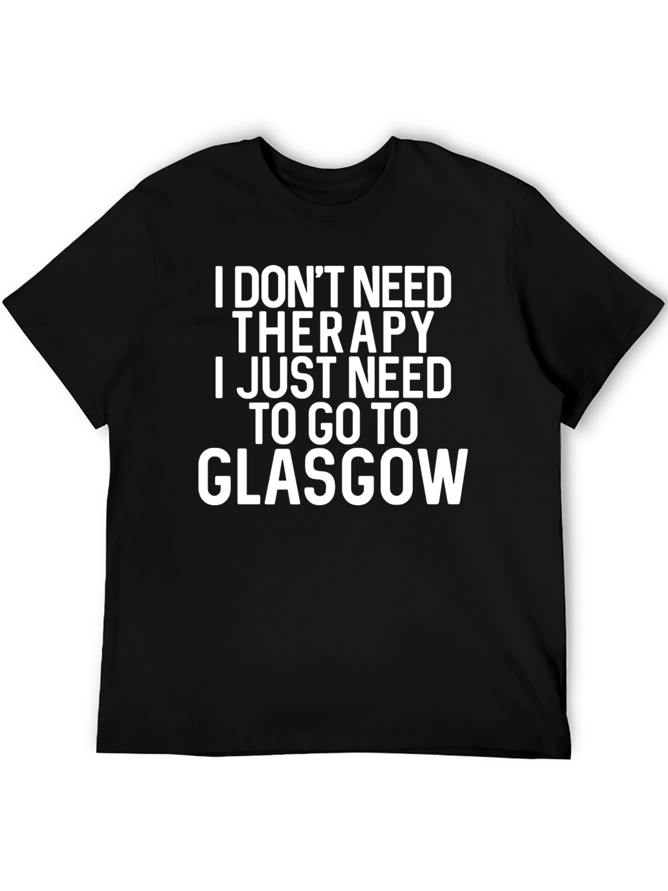 Glasgow Therapy Funny Black T-Shirt