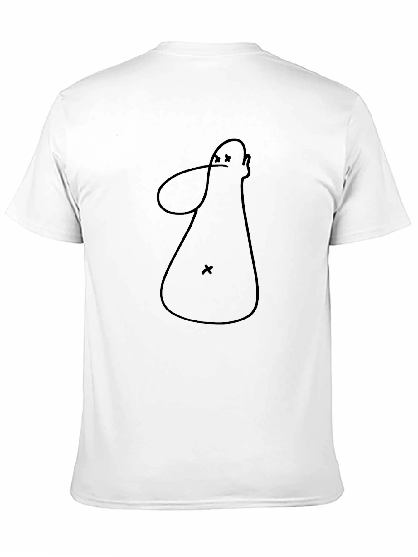 Funky Ghost T-Shirt - Black Cotton Graphic Tee