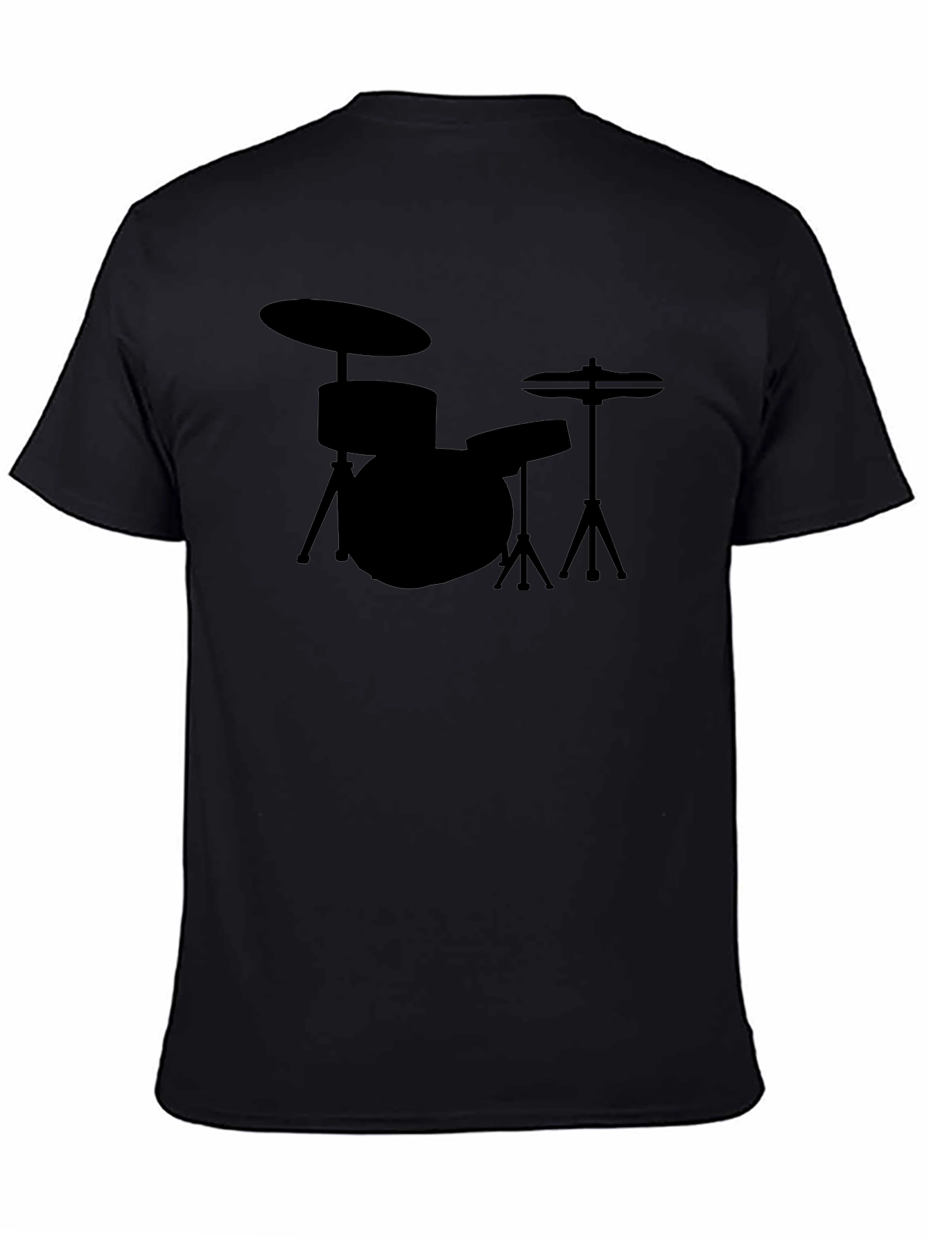 Black Drum Kit Silhouette T-Shirt