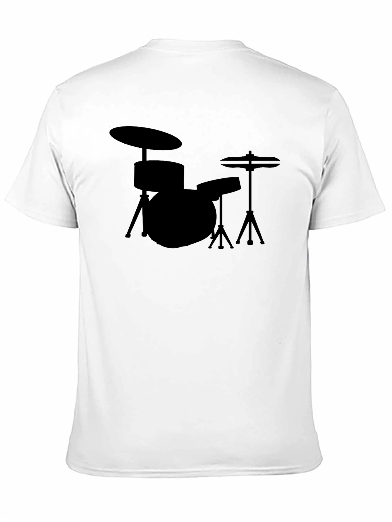 Black Drum Kit Silhouette T-Shirt