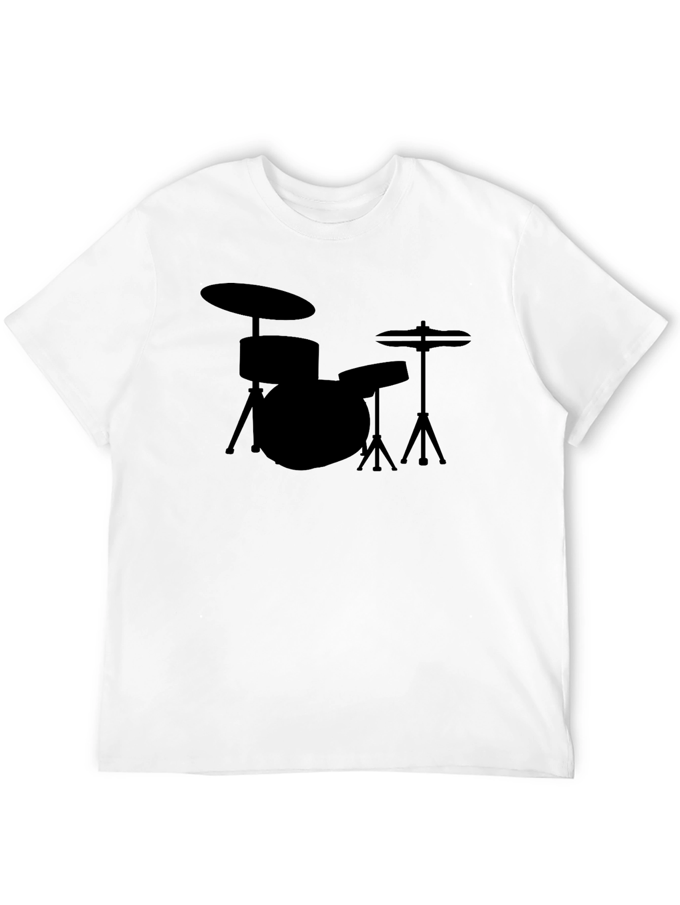 Black Drum Kit Silhouette T-Shirt