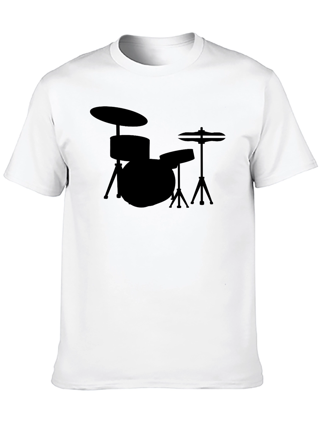 Black Drum Kit Silhouette T-Shirt