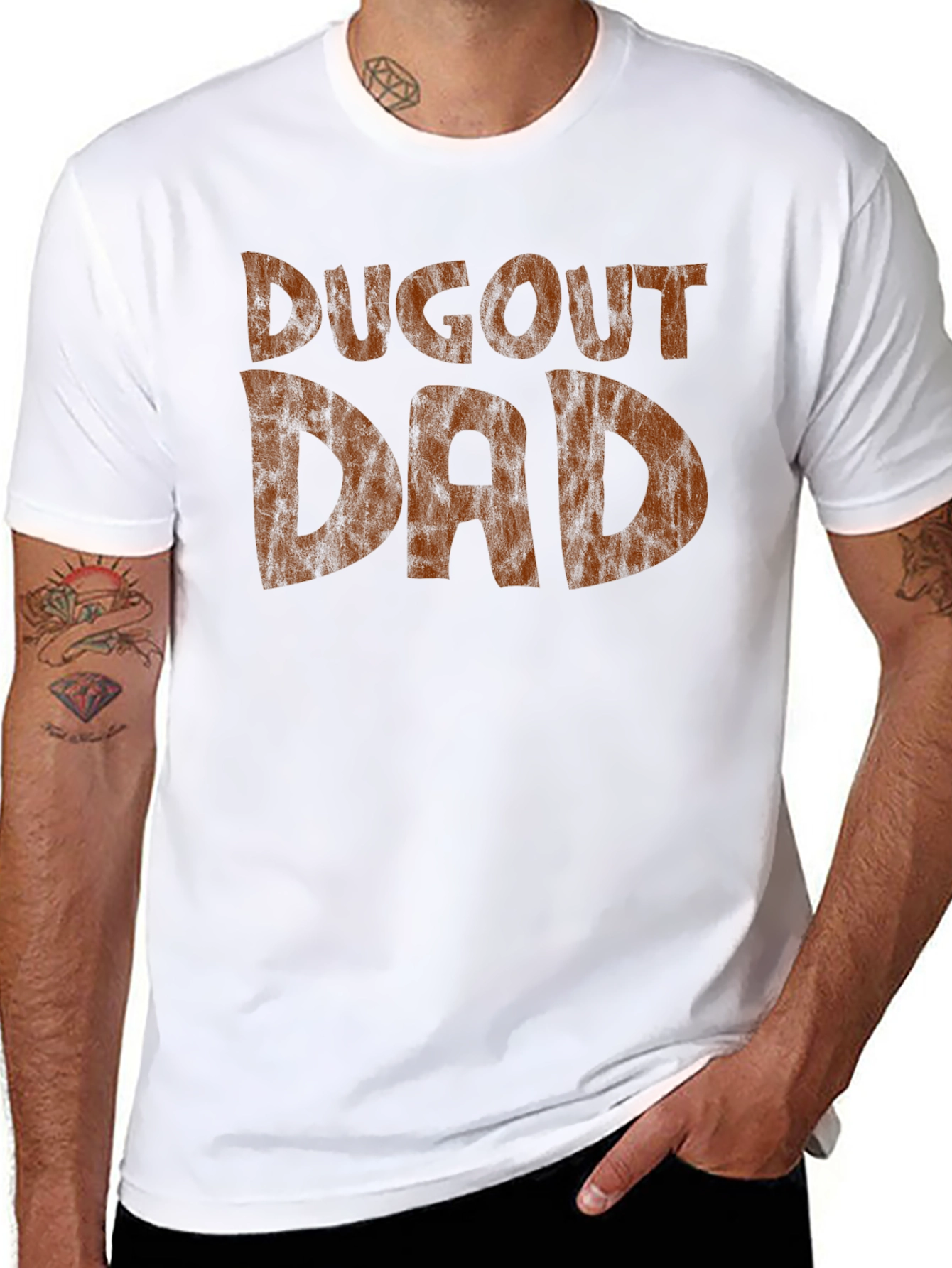 Dugout Dad T-Shirt - Baseball Fan Apparel