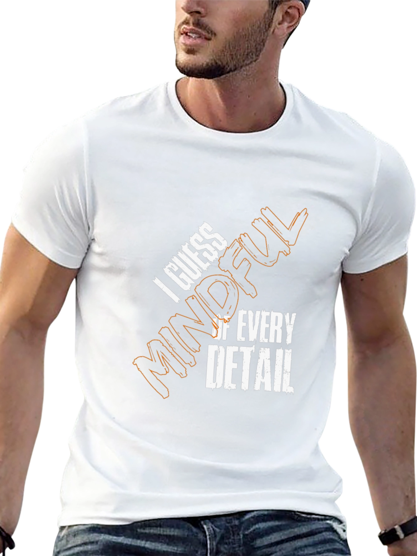 Mindful Detail Graphic Tee - Black Cotton Blend